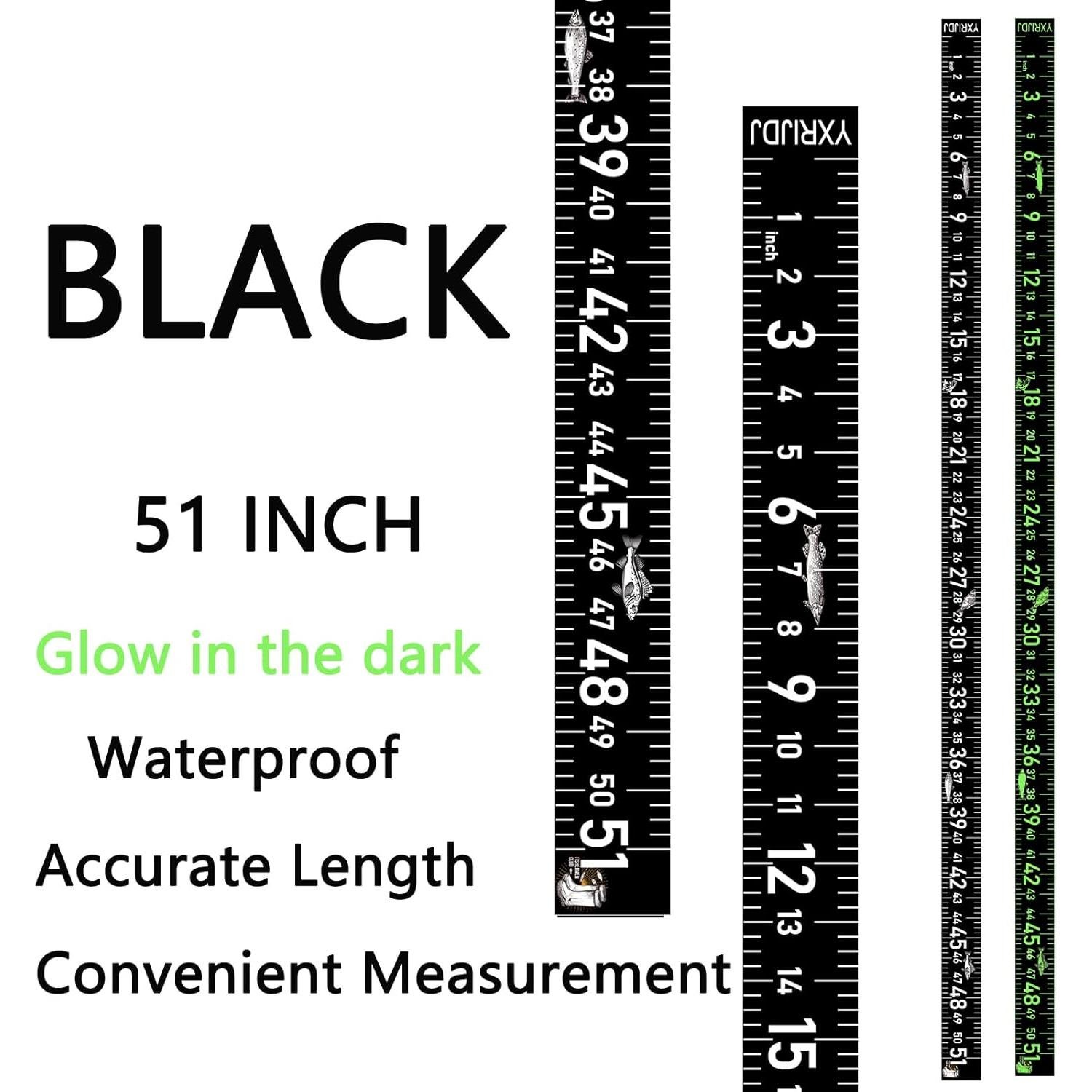Regla de Pesca Autoadhesiva YXRIJDJ 130 cm Impermeable Negra