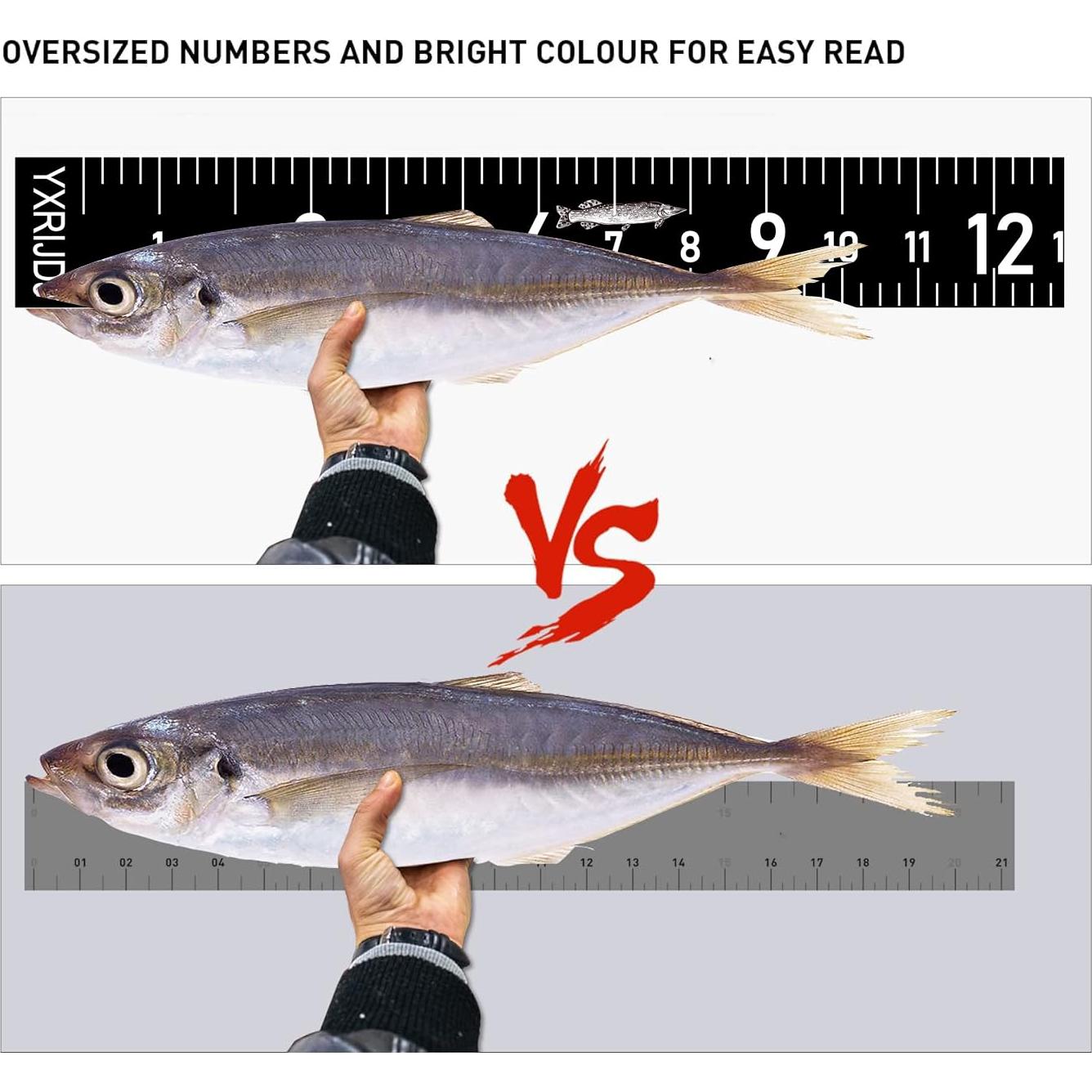 Regla de Pesca Autoadhesiva YXRIJDJ 130 cm Impermeable Negra