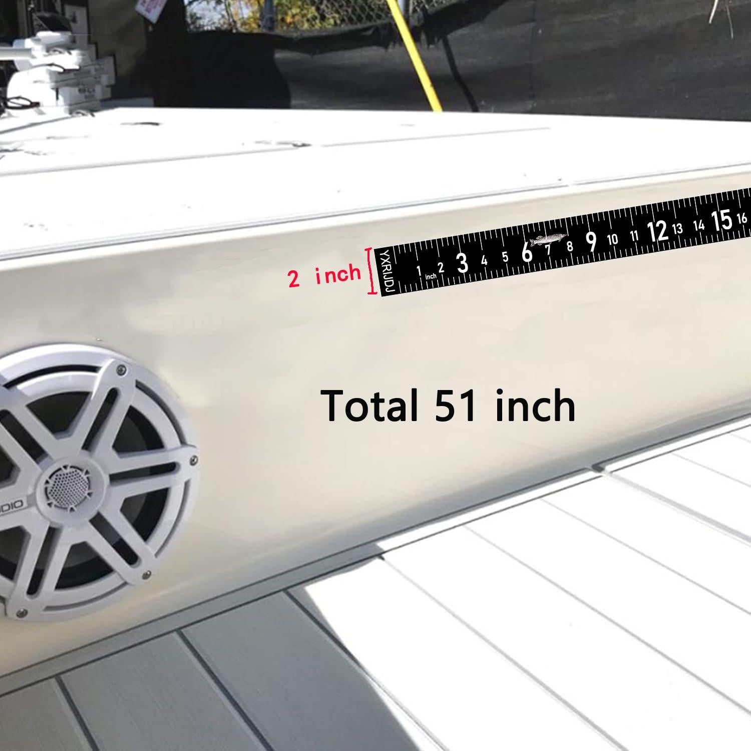 Regla de Pesca Autoadhesiva YXRIJDJ 130 cm Impermeable Negra