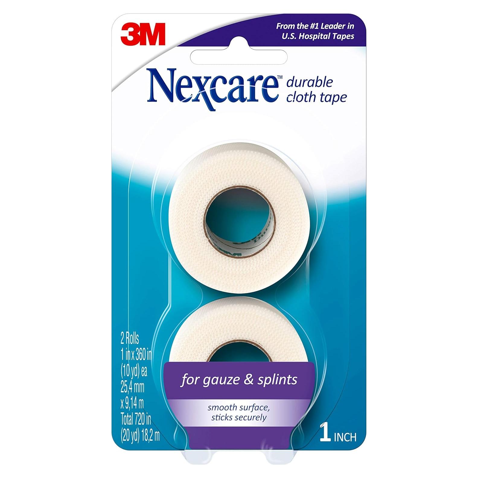 Cinta de Tela Durable Nexcare 2 Rollos 2.54 cm x 9.14 m