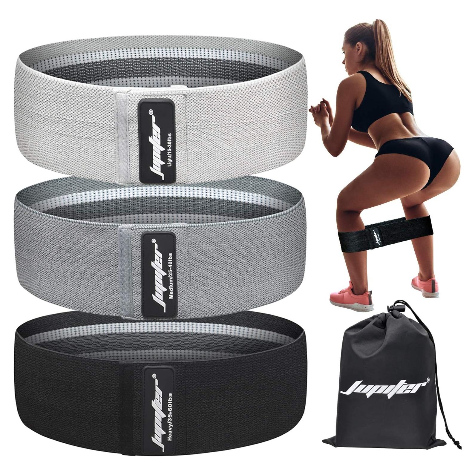 Bandas de Resistencia Jupiter para Glúteos y Piernas - Juego de 3