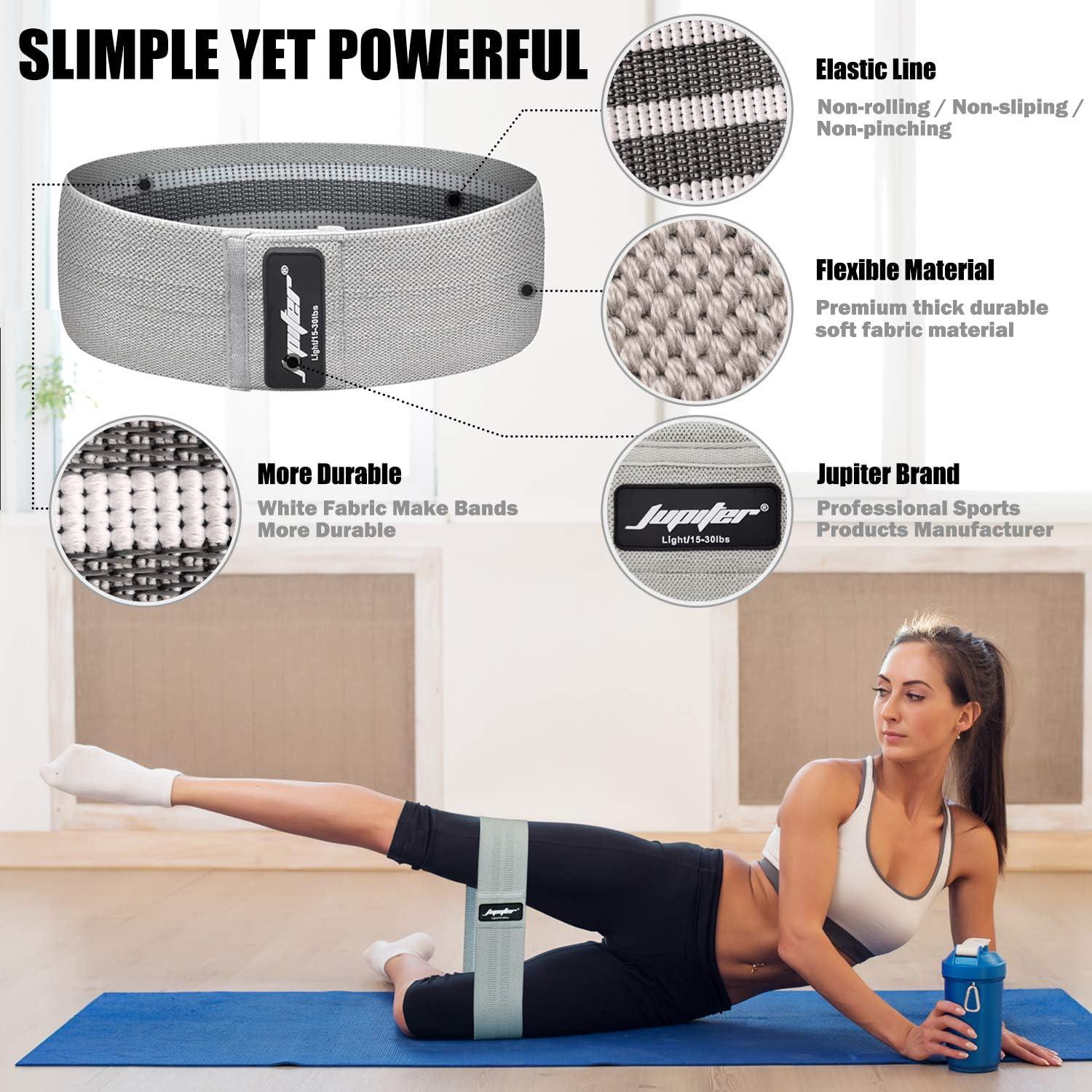 Bandas de Resistencia Jupiter para Glúteos y Piernas - Juego de 3