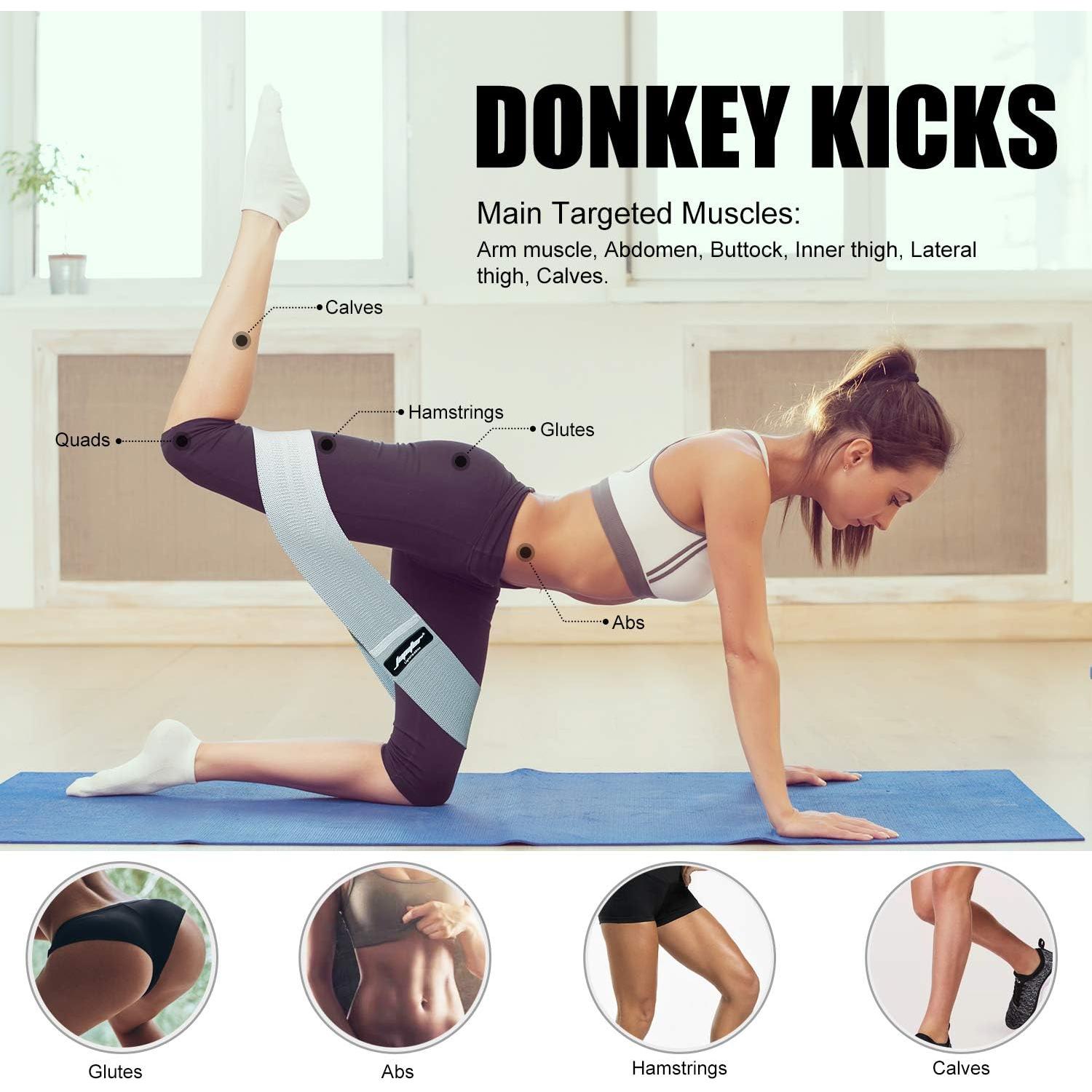 Bandas de Resistencia Jupiter para Glúteos y Piernas - Juego de 3