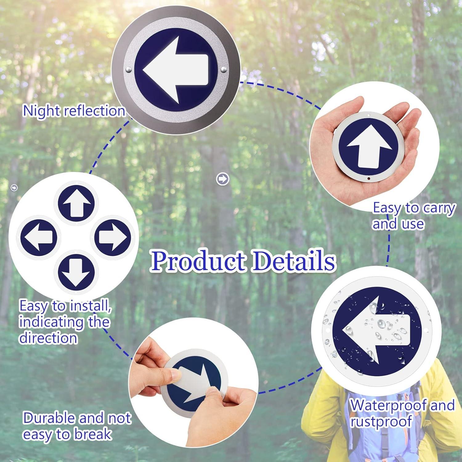 Marcadores de Sendero Reflectantes Amylove 24 Piezas 7.6 cm