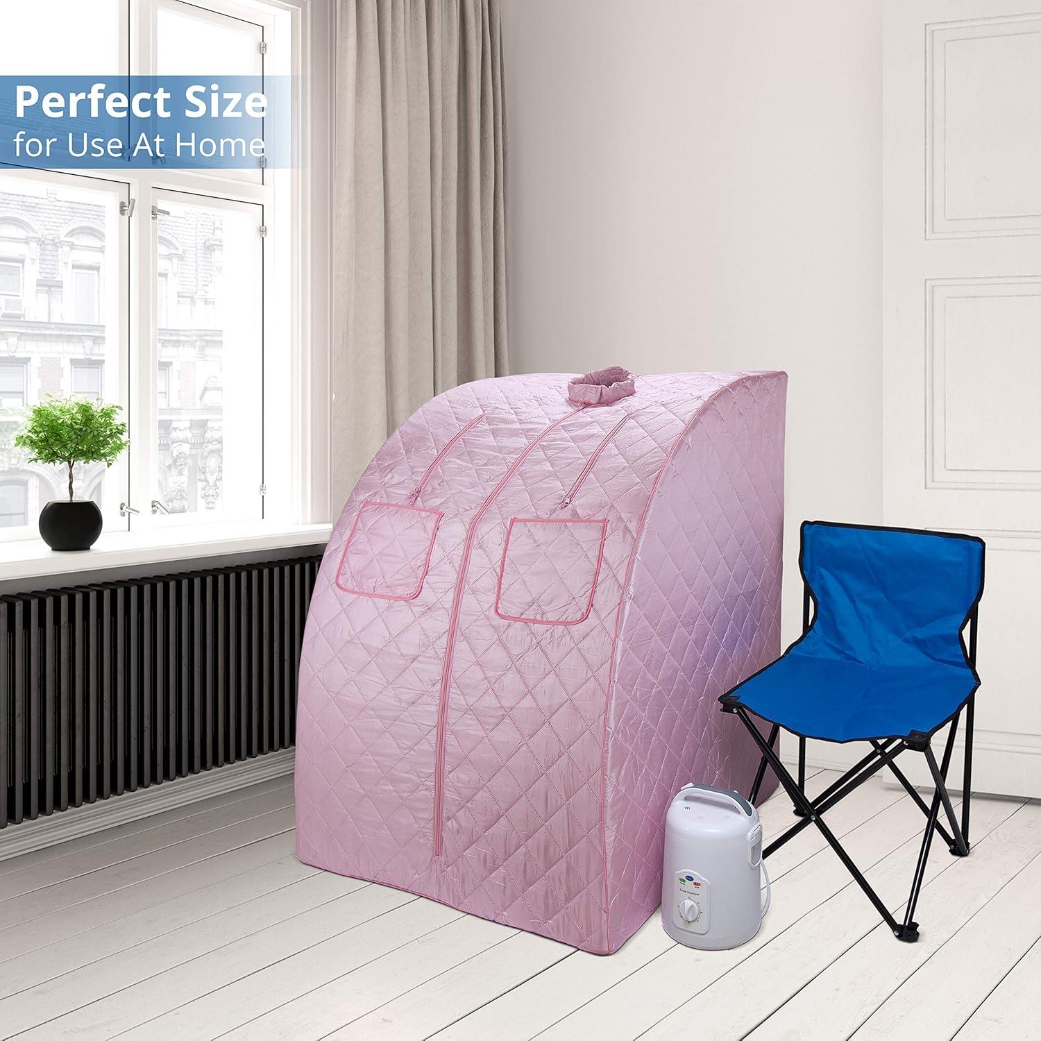 Sauna de Vapor Portátil Durasage DSS-XL01 800W Rosa