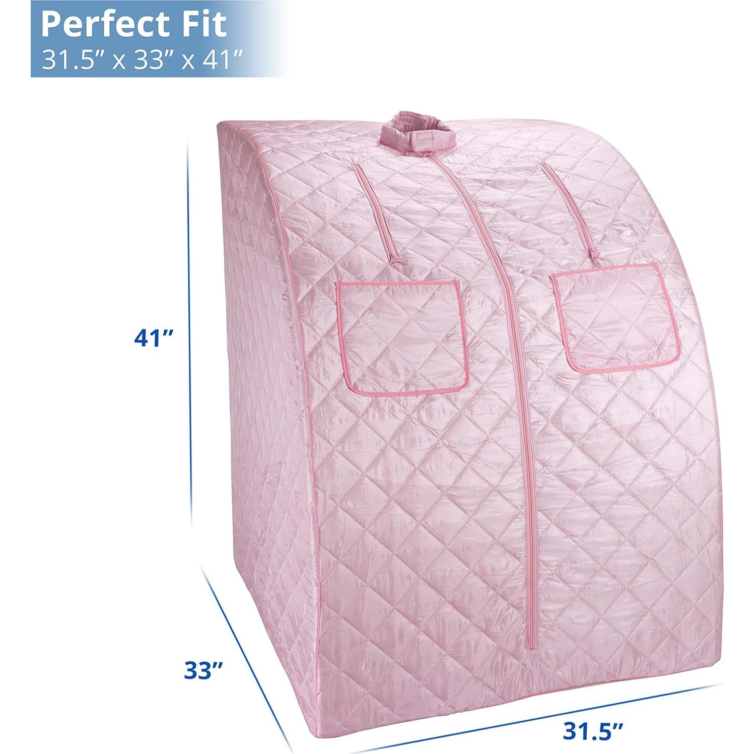 Sauna de Vapor Portátil Durasage DSS-XL01 800W Rosa