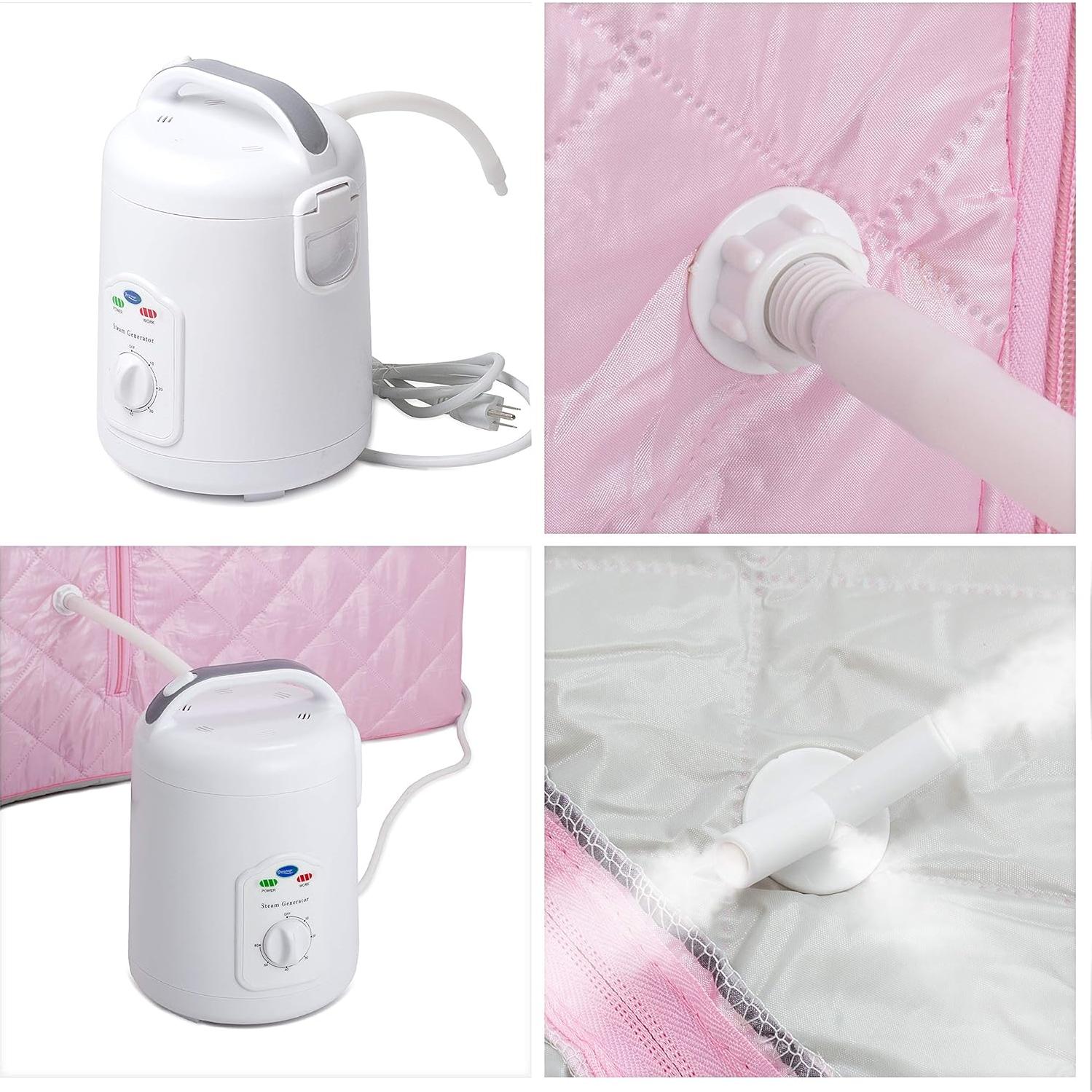 Sauna de Vapor Portátil Durasage DSS-XL01 800W Rosa