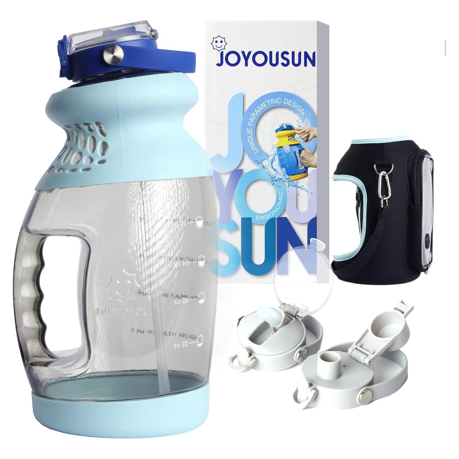 Botella Deportiva JOYOUSUN 1 Galón Tritan con Pajilla y Marcador