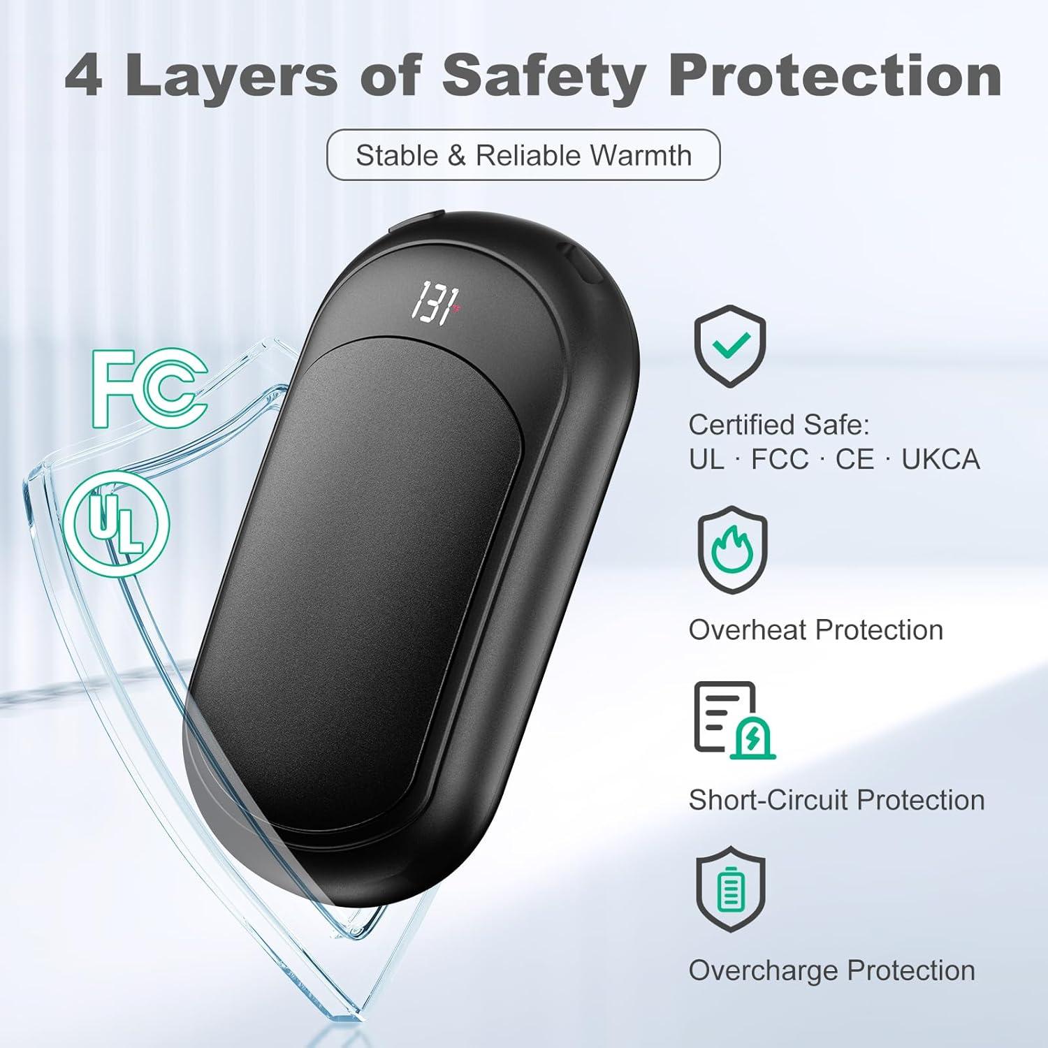 Calentadores de Manos Recargables Fussion HW-05, 6400mAh, 3 Niveles