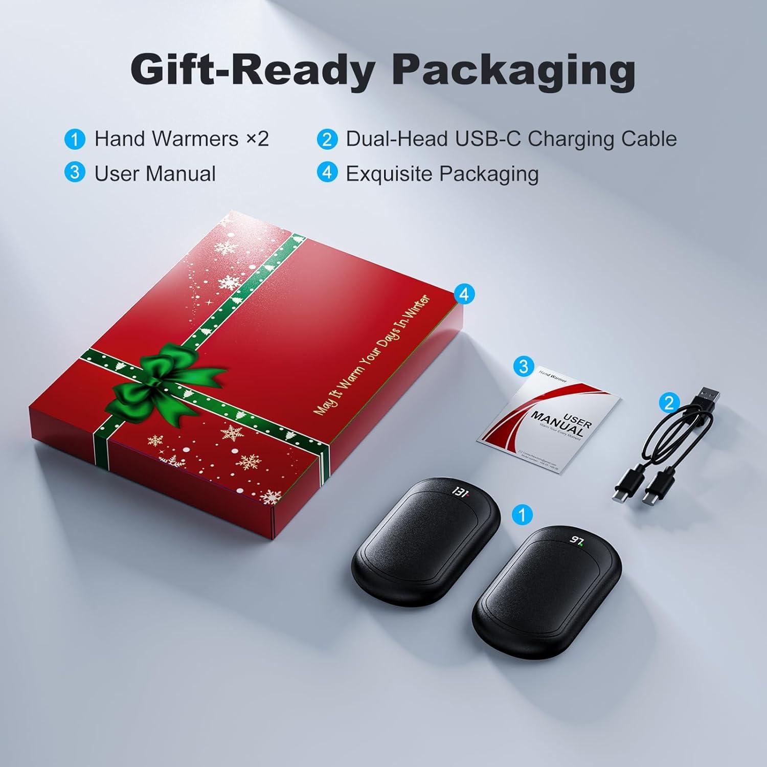 Calentadores de Manos Recargables Fussion HW-05, 6400mAh, 3 Niveles