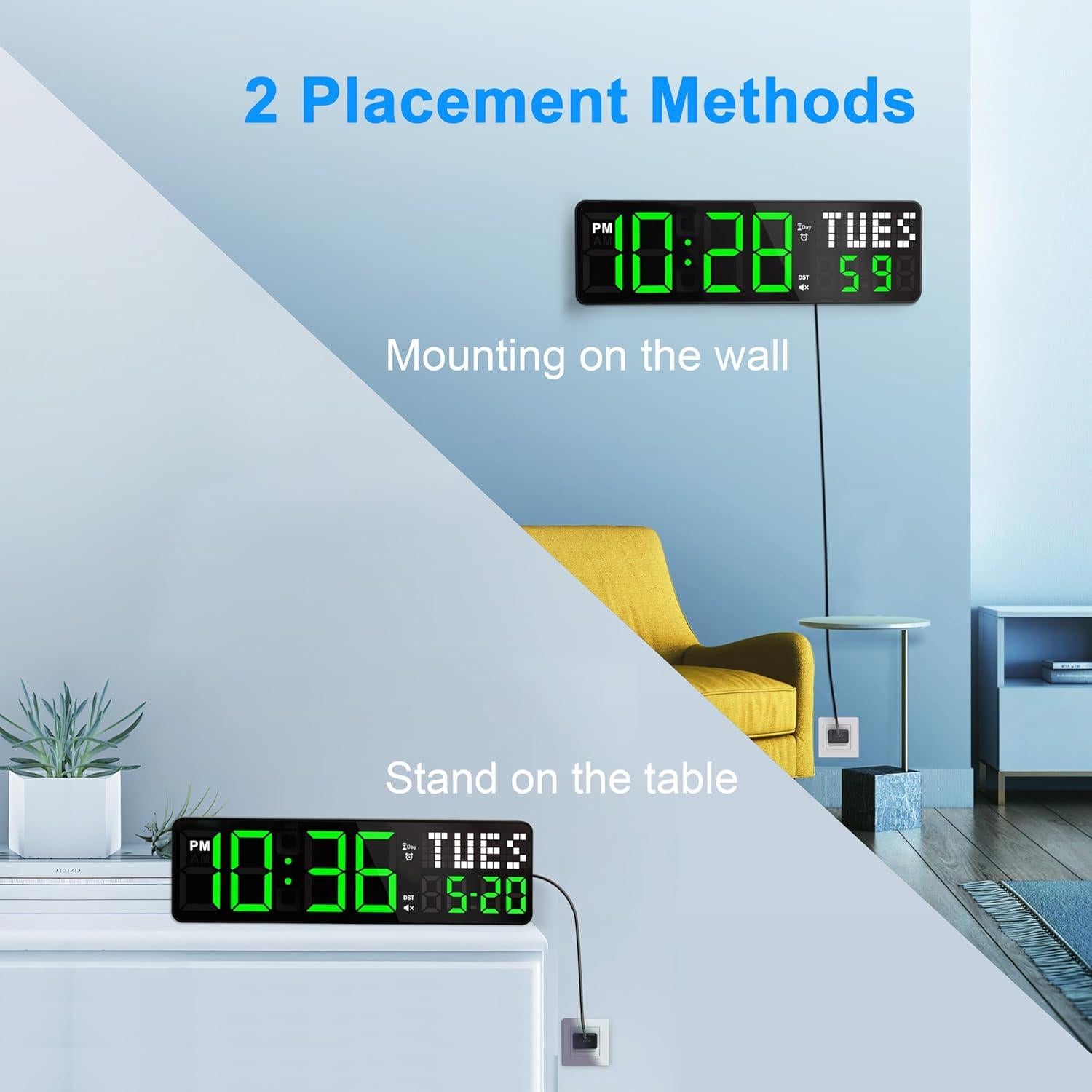 Temporizador Digital de Gimnasio LUCORB 12" con Control Remoto