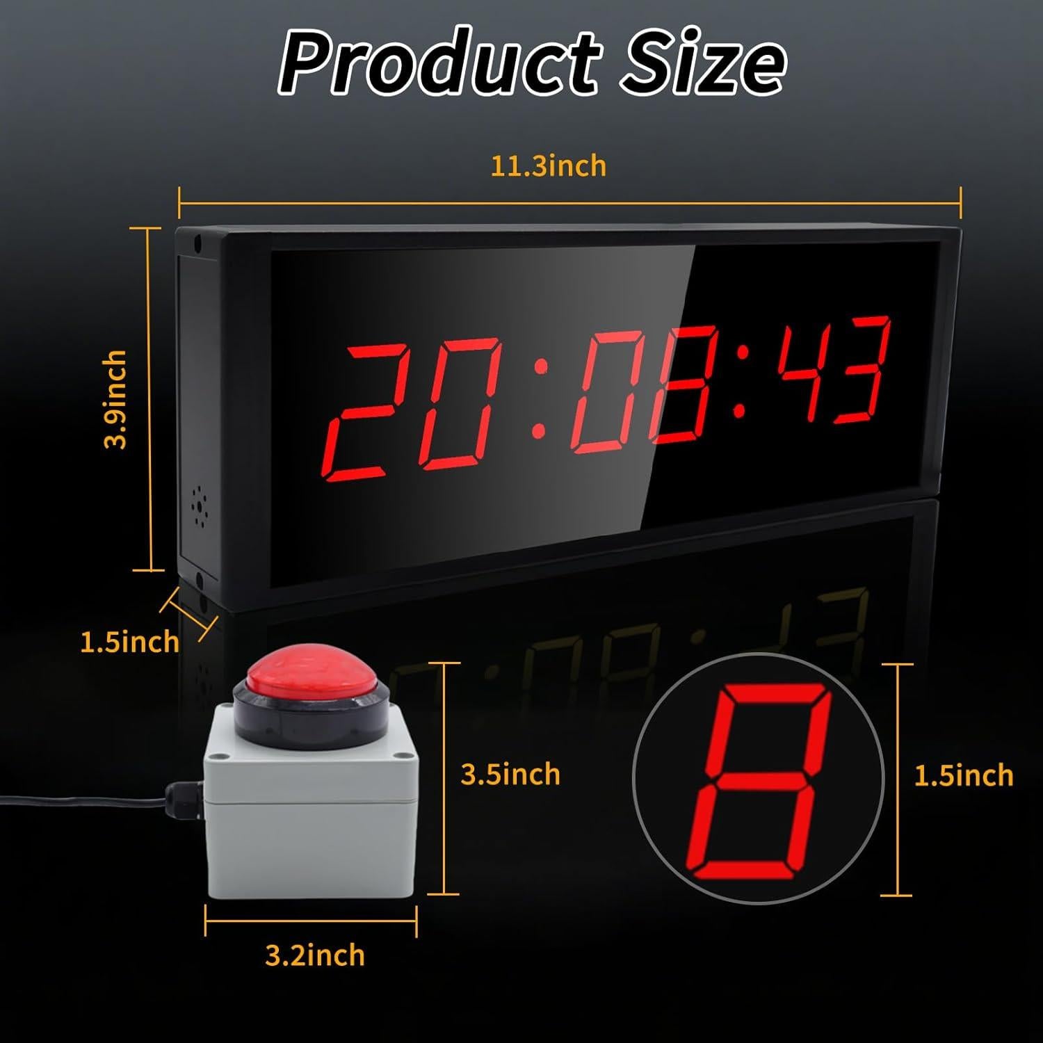 Temporizador Digital de Gimnasio F-Winner con Control Remoto