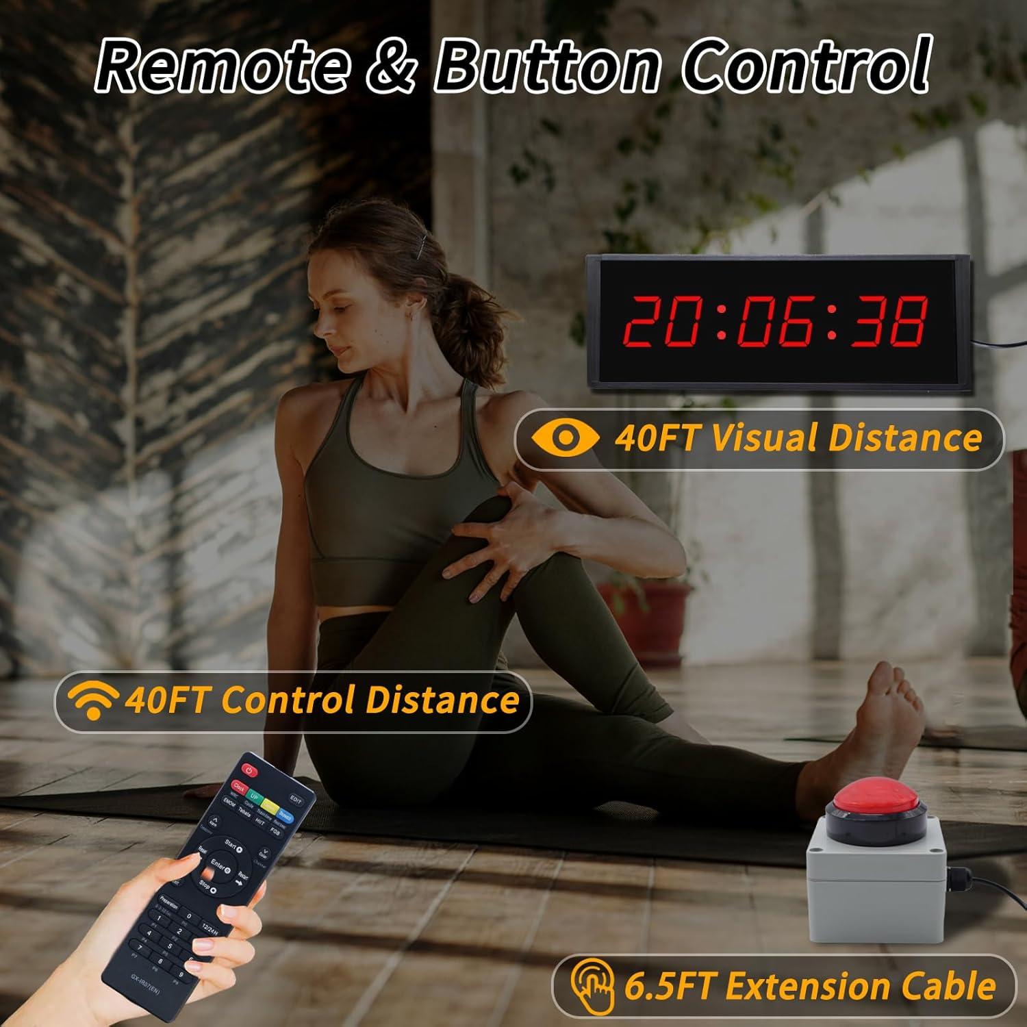 Temporizador Digital de Gimnasio F-Winner con Control Remoto