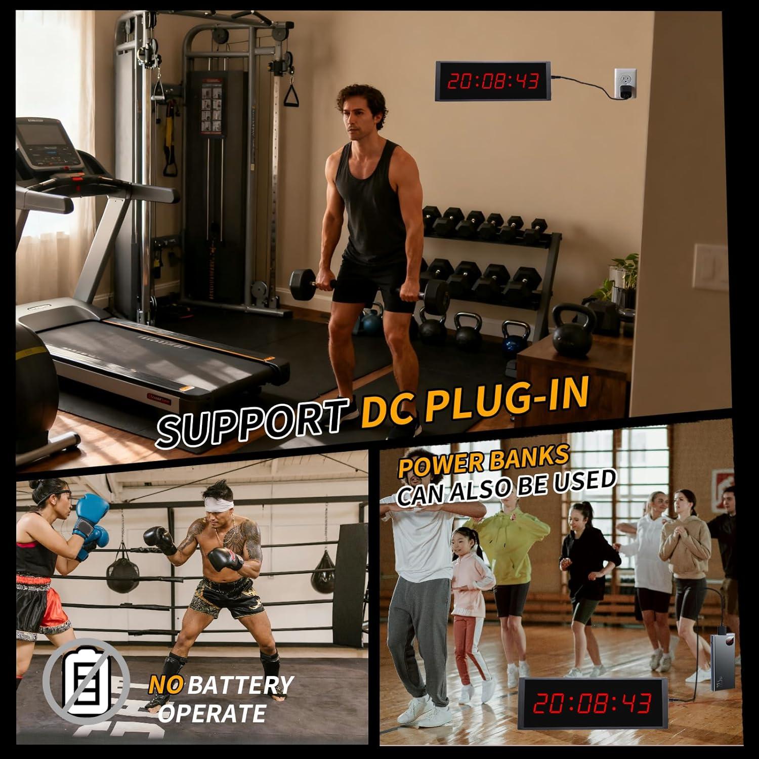 Temporizador Digital de Gimnasio F-Winner con Control Remoto