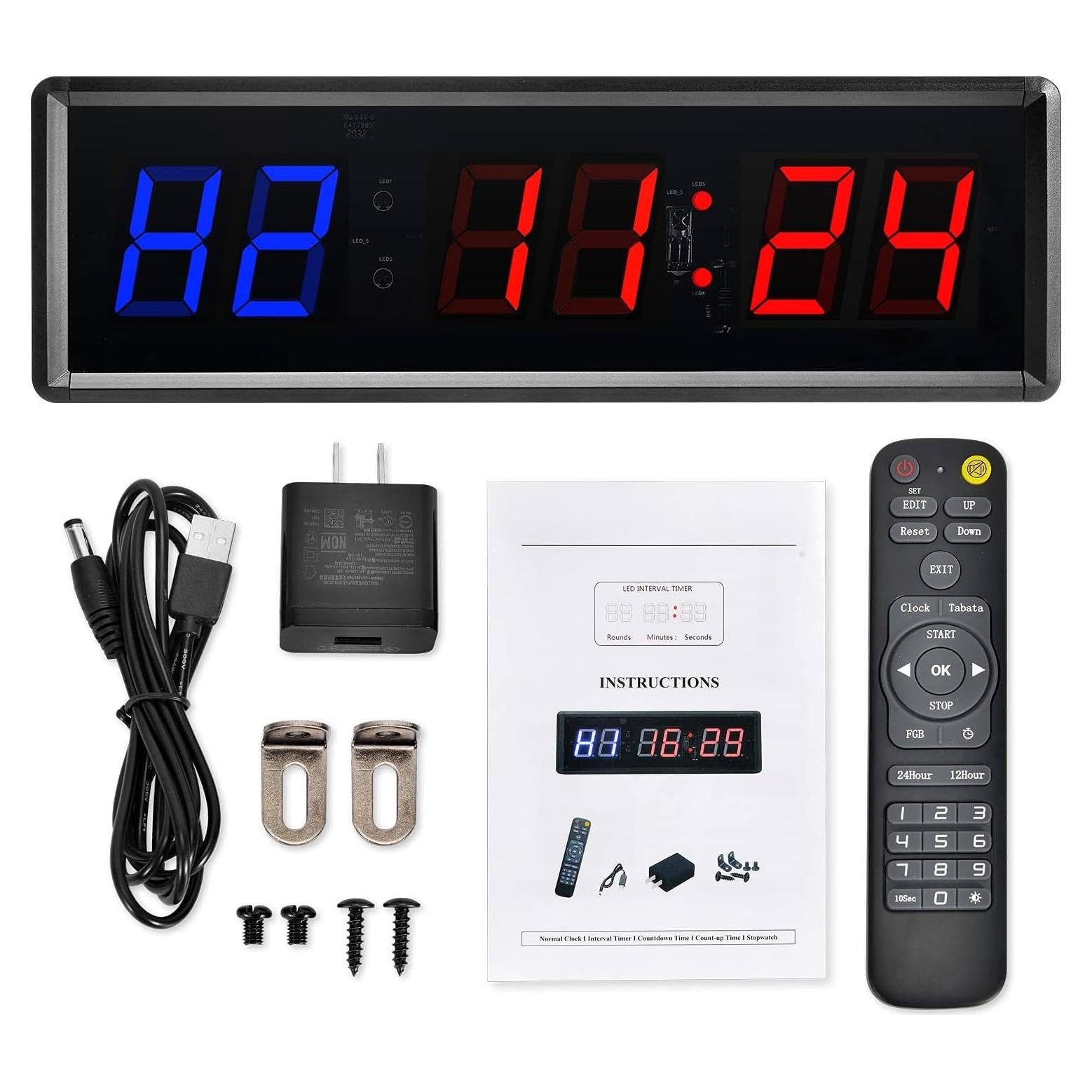 Temporizador LED de Gimnasio KTZON 11.5" Control Remoto