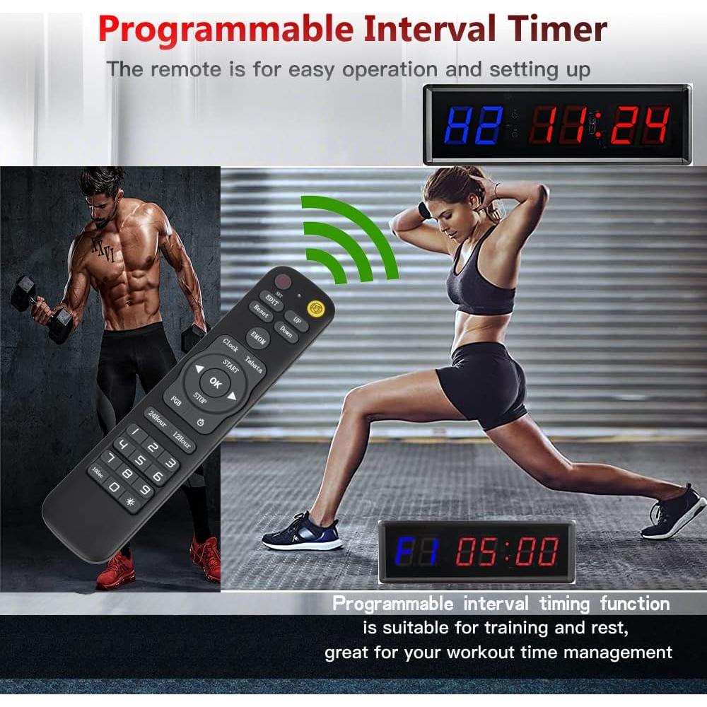 Temporizador LED de Gimnasio KTZON 11.5" Control Remoto