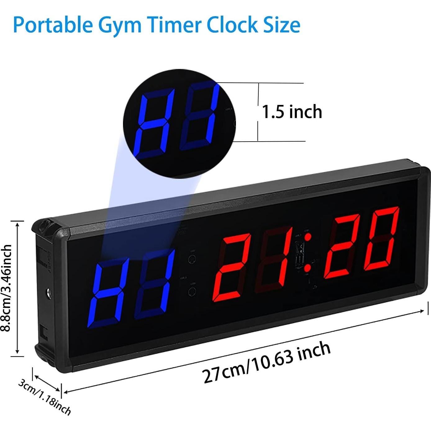 Temporizador LED de Gimnasio KTZON 11.5" Control Remoto