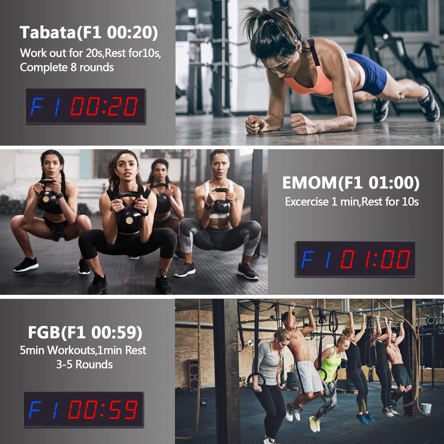 Temporizador LED de Gimnasio KTZON 11.5" Control Remoto