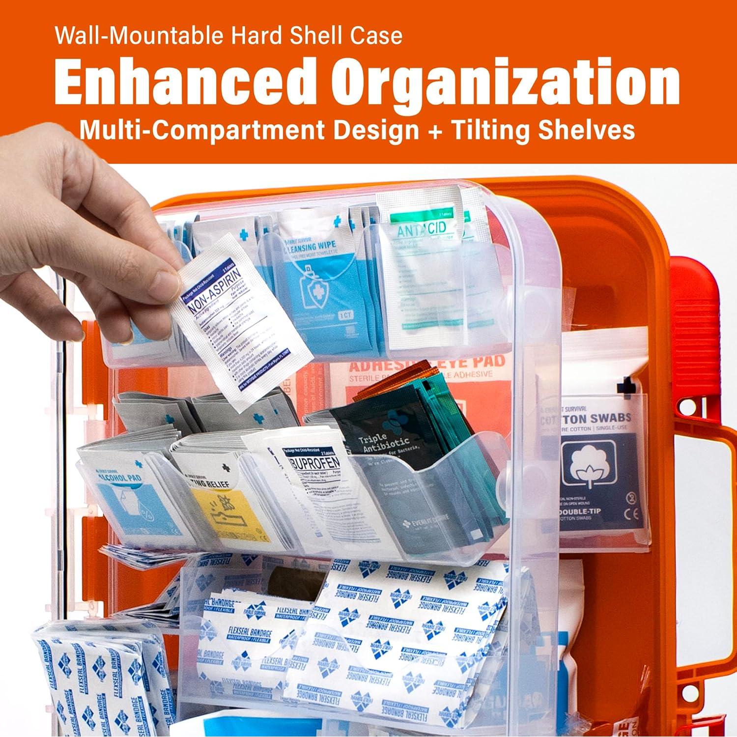 Kit de Primeros Auxilios EVERLIT 400 Piezas OSHA Montable