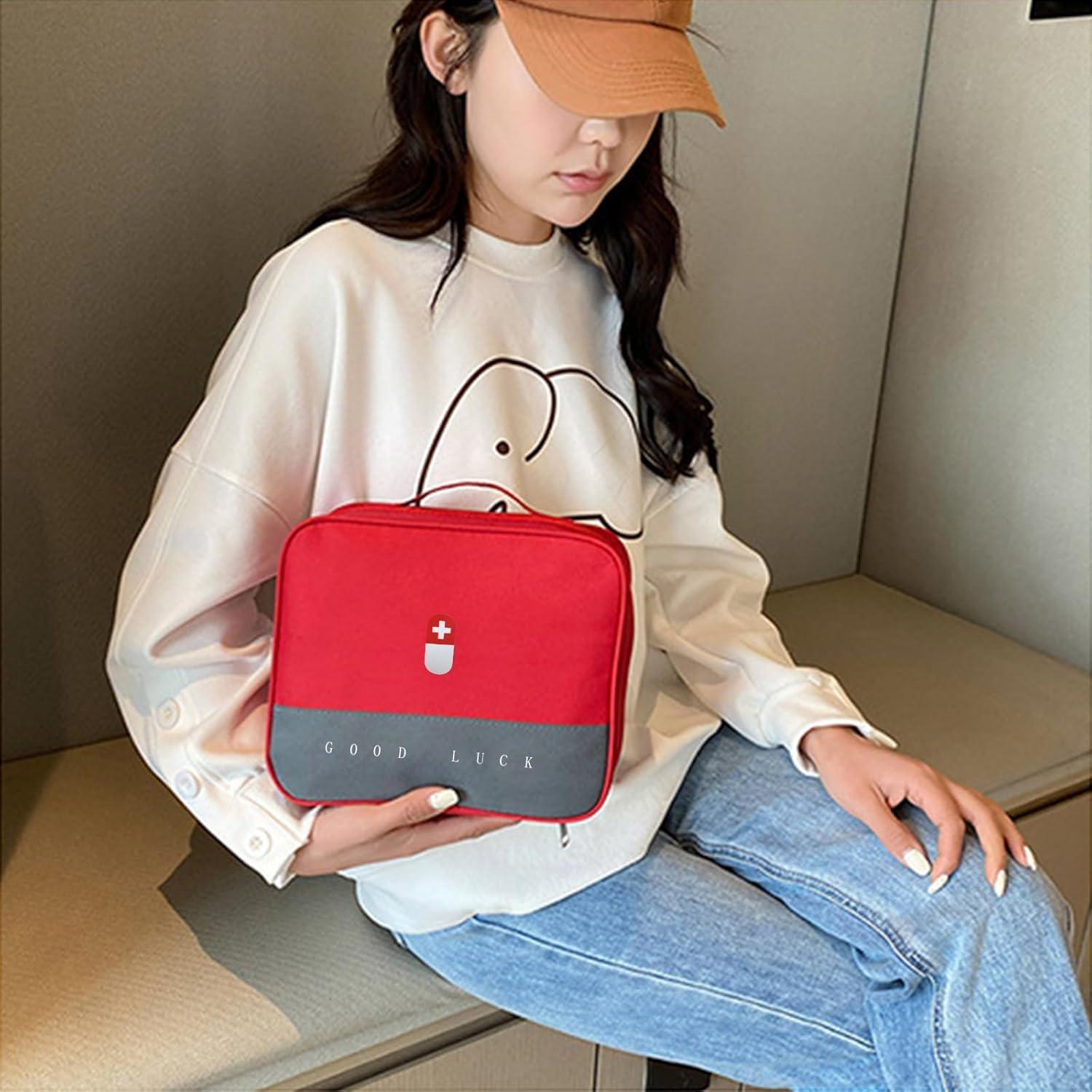 Bolsa de Botiquín de Primeros Auxilios Wesoke Roja 24x20x13cm