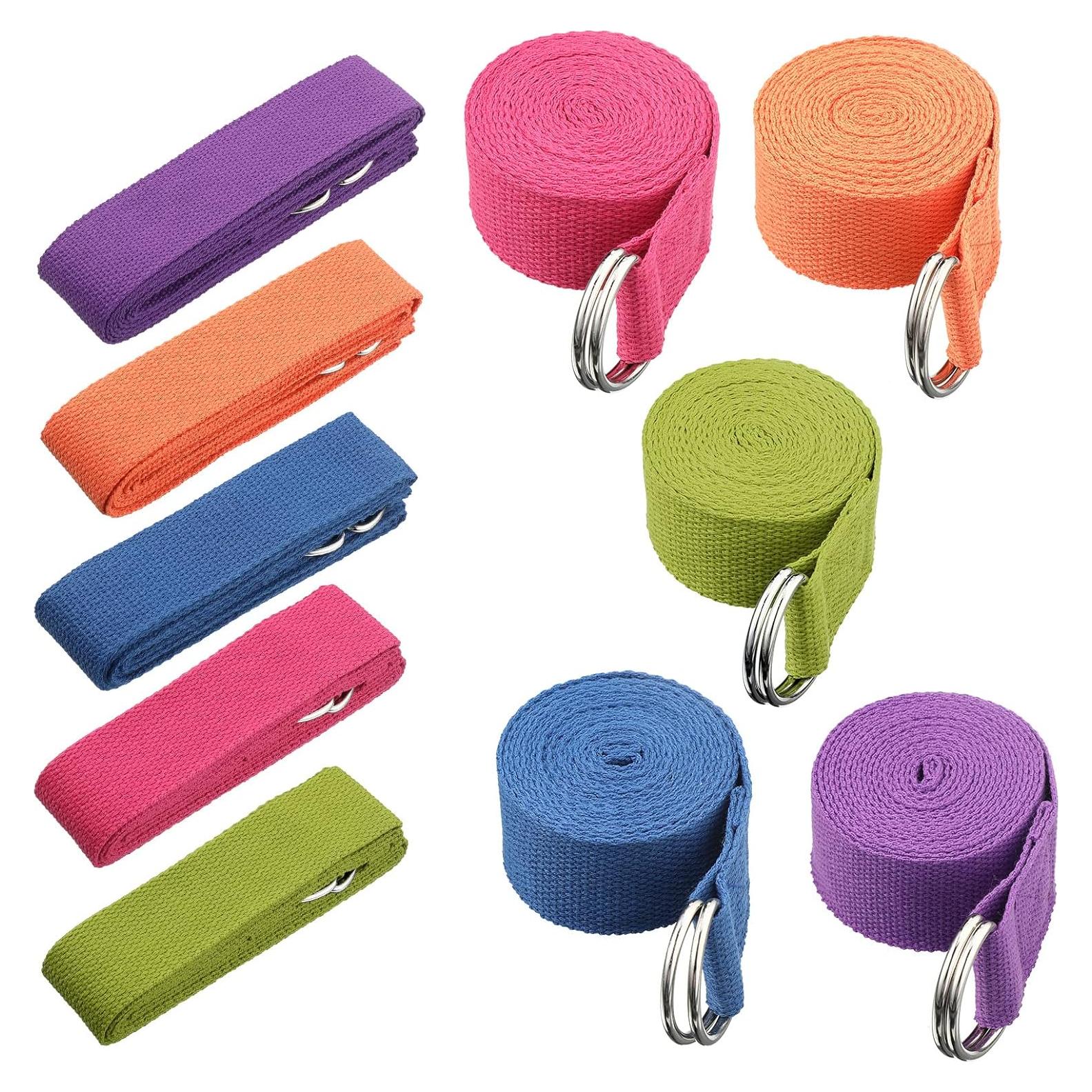 10 Correás de Yoga Ajustables Hanaive 250 cm 5 Colores