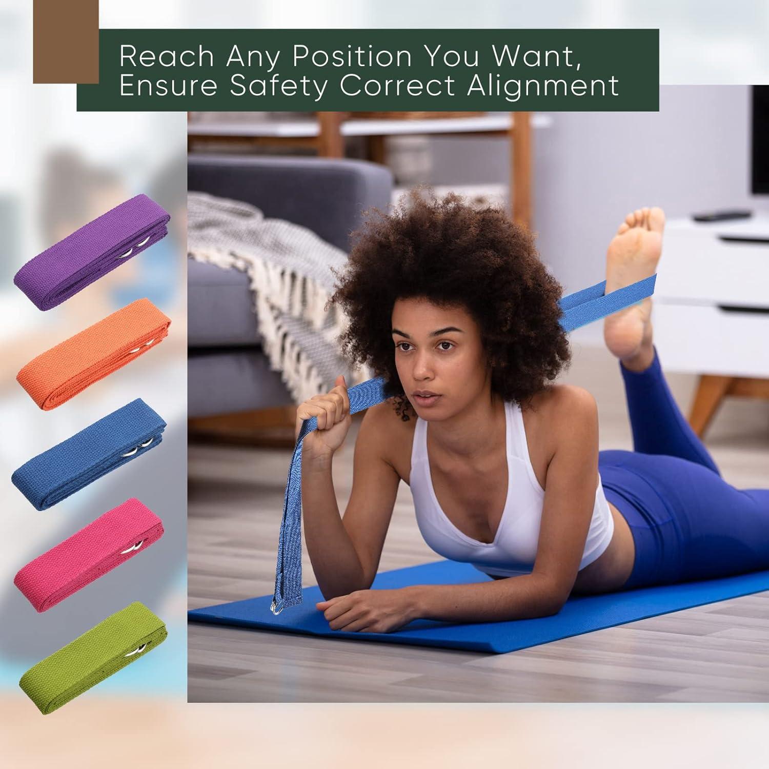 10 Correás de Yoga Ajustables Hanaive 250 cm 5 Colores