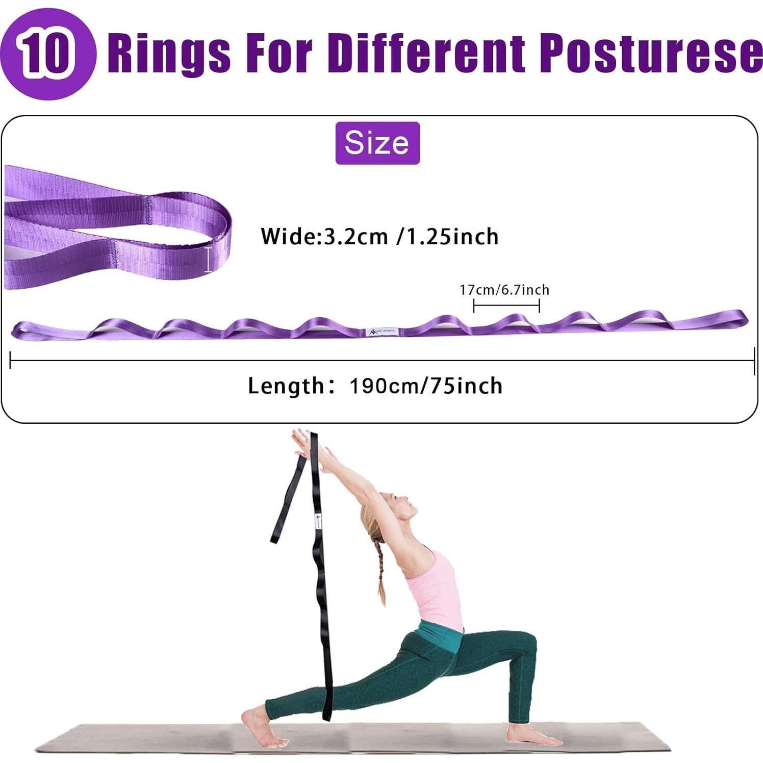 Correa de Estiramiento Oak-Sports de Nylon para Yoga y Pilates