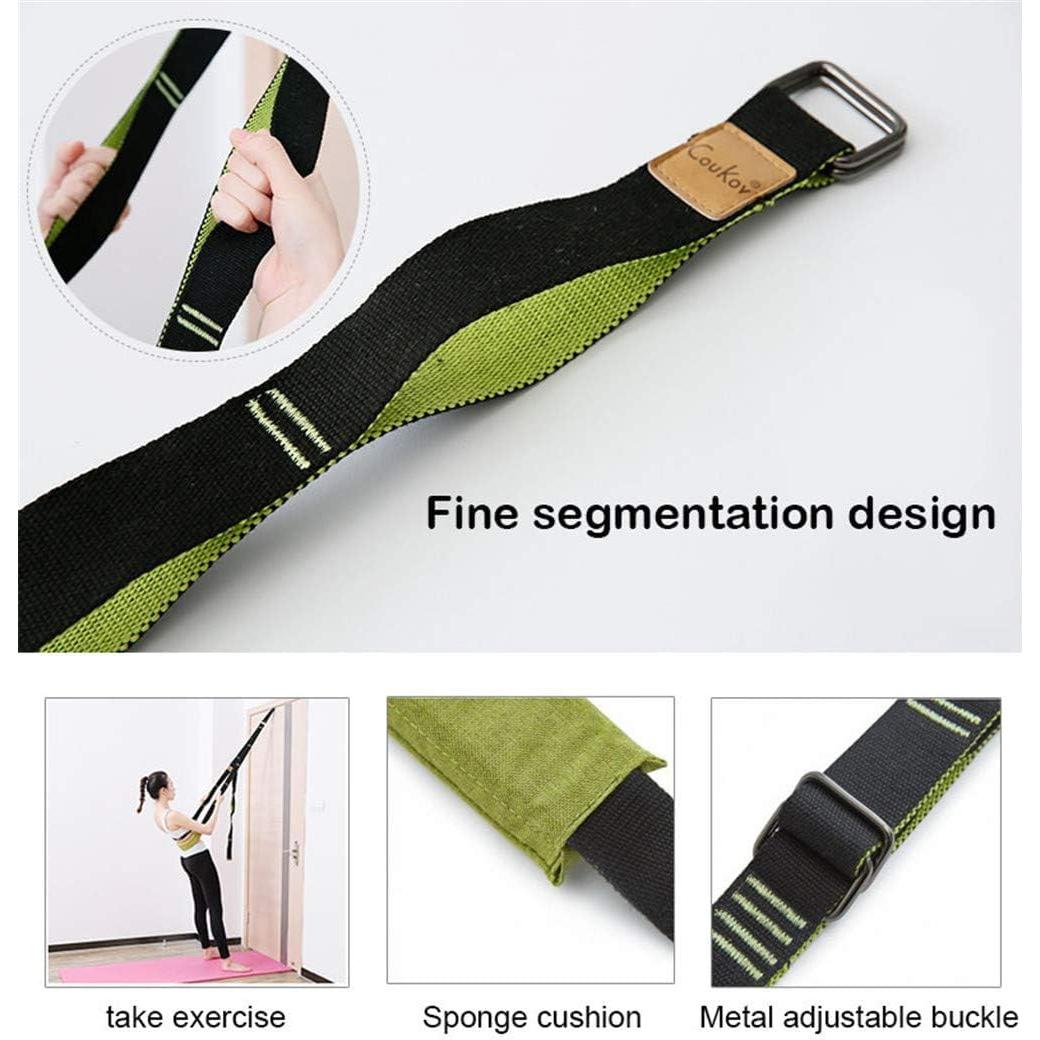 Entrenador de Flexibilidad Xemz para Espalda y Piernas - Correa de Estiramiento para Puerta