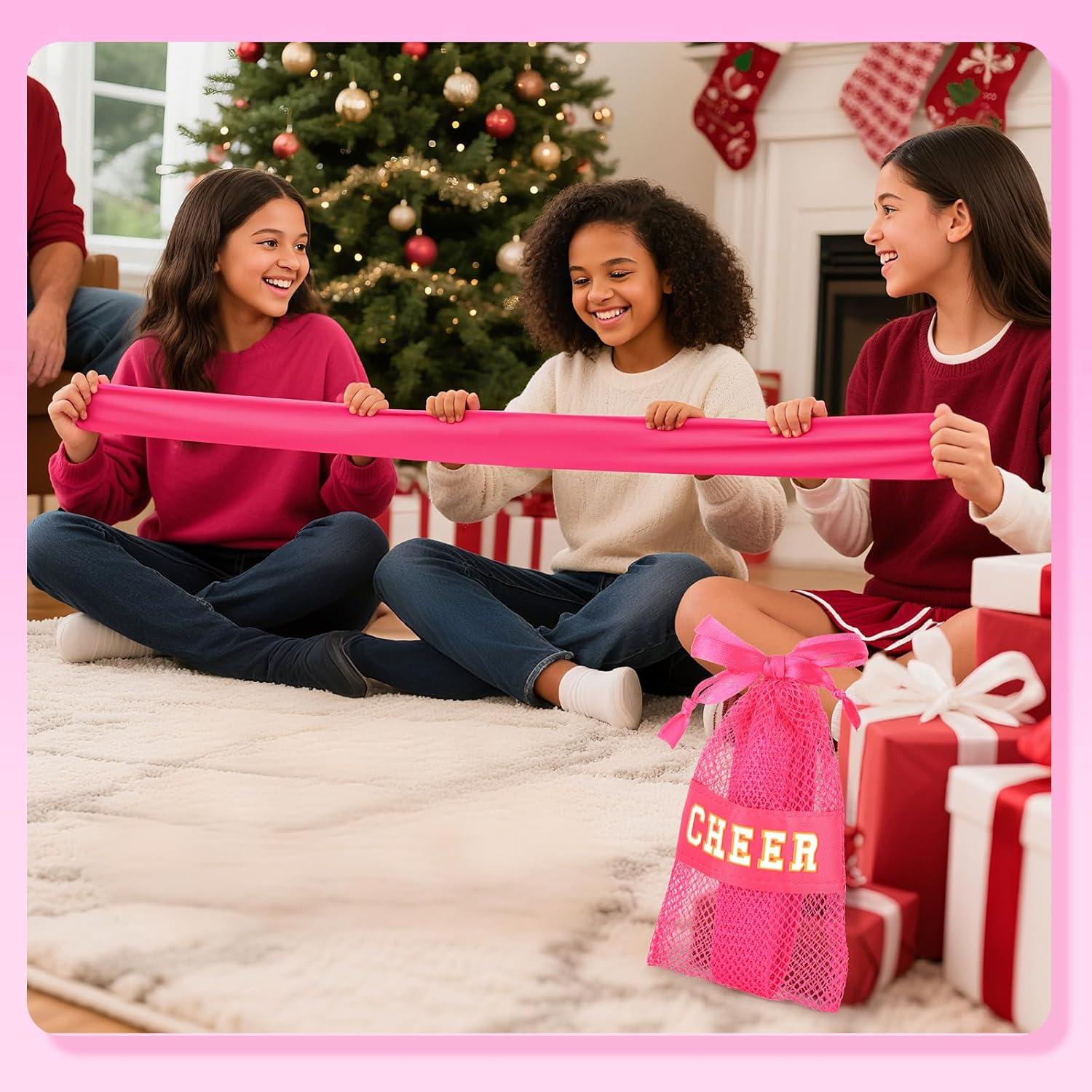 Juego de 12 Correas de Estiramiento Simgoing Rosa para Flexibilidad