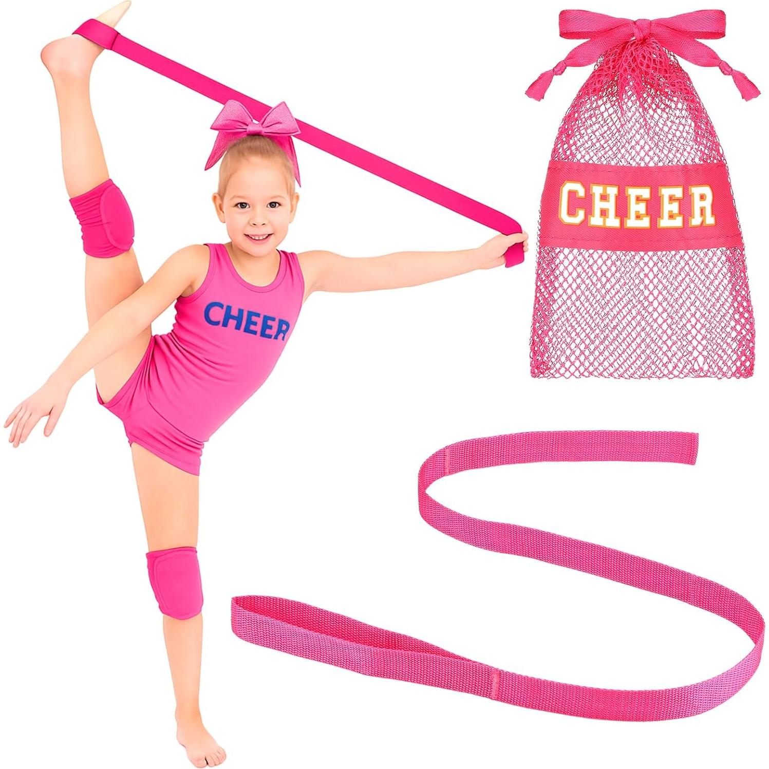 Juego de 12 Correas de Estiramiento Simgoing Rosa para Flexibilidad