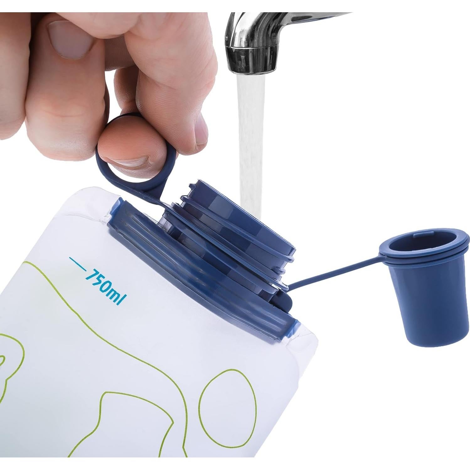 Botella de Agua Plegable Mazama Aquabend 750ml a Prueba de Fugas