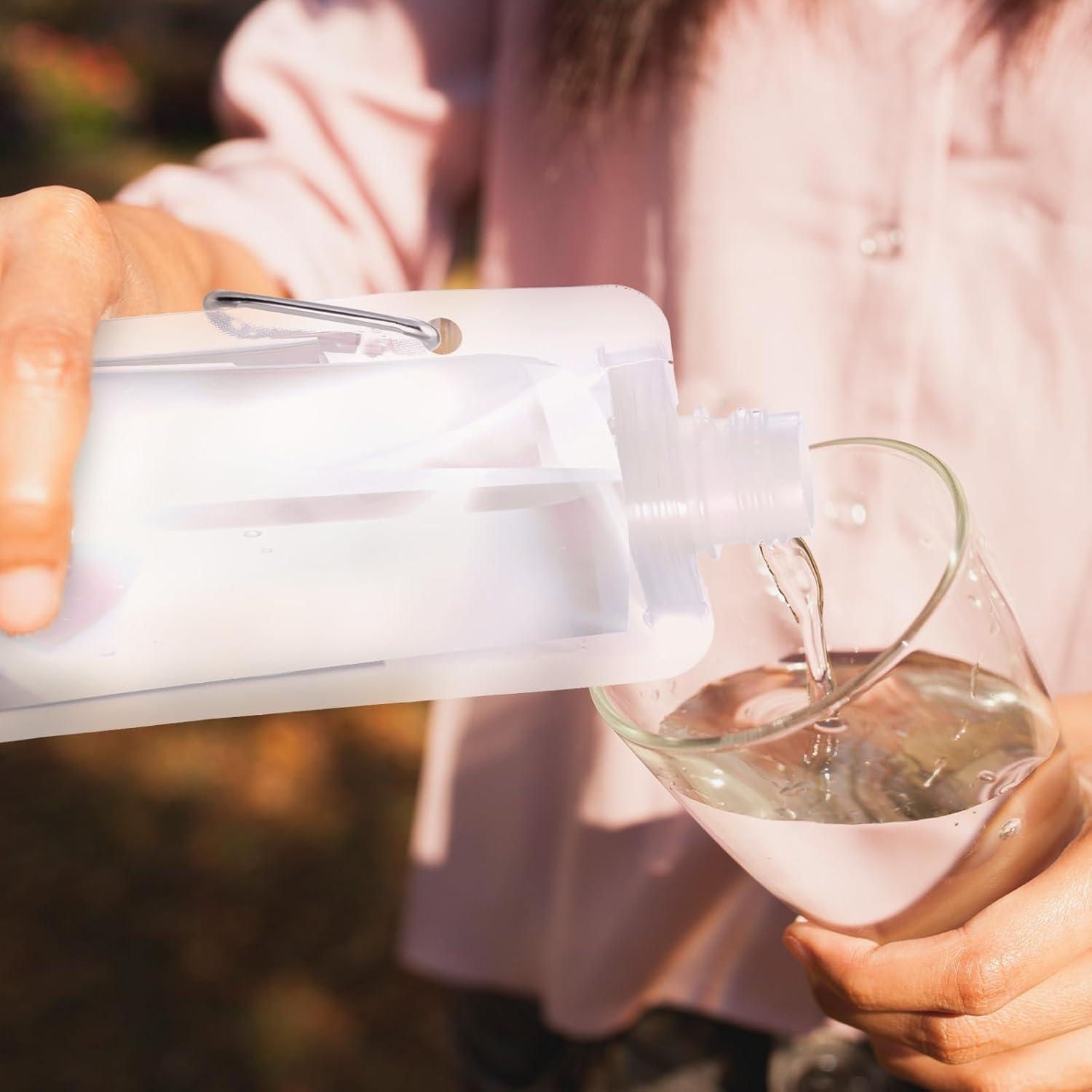 Paquete de 4 Botellas de Agua Plegables Hpmjz 0.98L Reutilizables