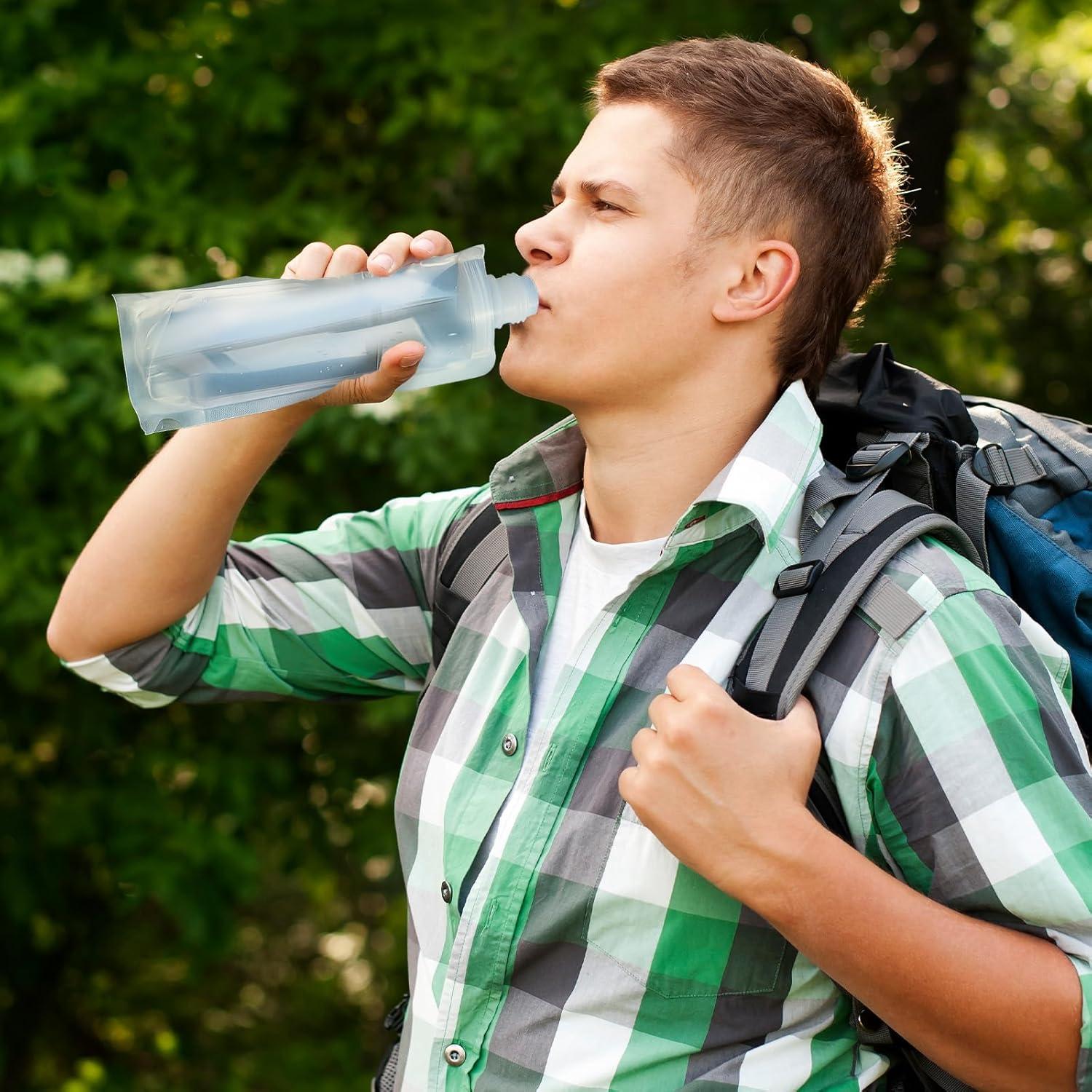 Paquete de 4 Botellas de Agua Plegables Hpmjz 0.98L Reutilizables