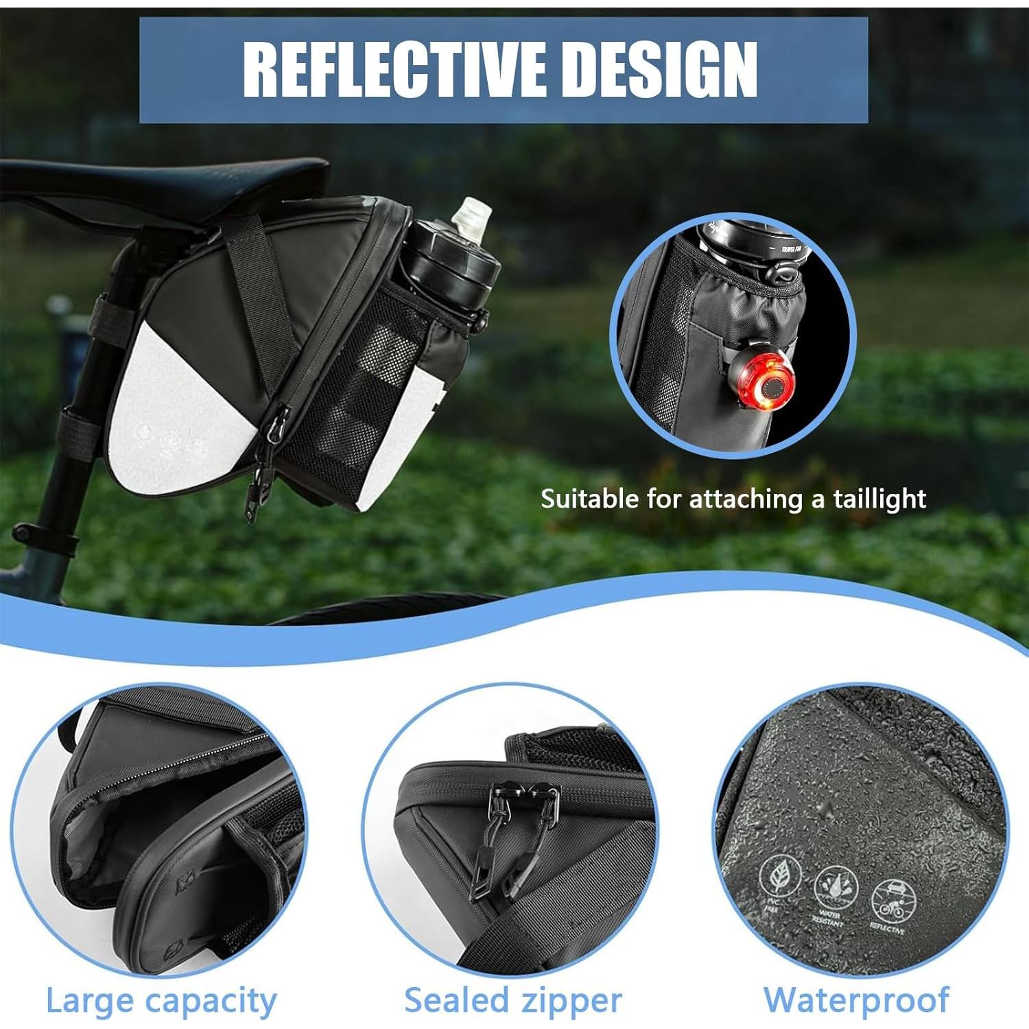 Bolsa de Silla de Bicicleta CALLCASE Sp0002b Negra Impermeable