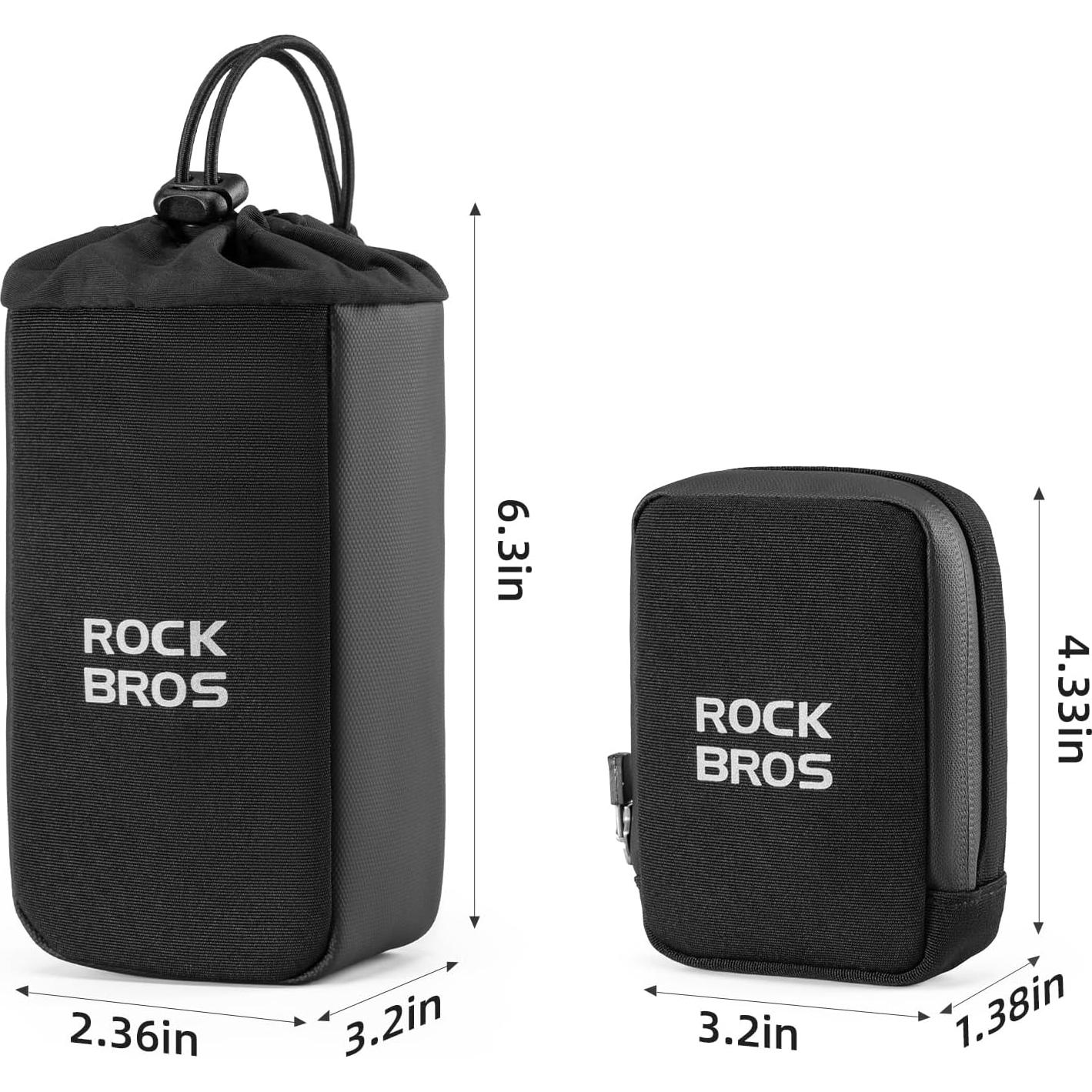 Bolsa de Sillín Rockbros con Porta Botellas 0.7L y Mini Mochila 0.3L