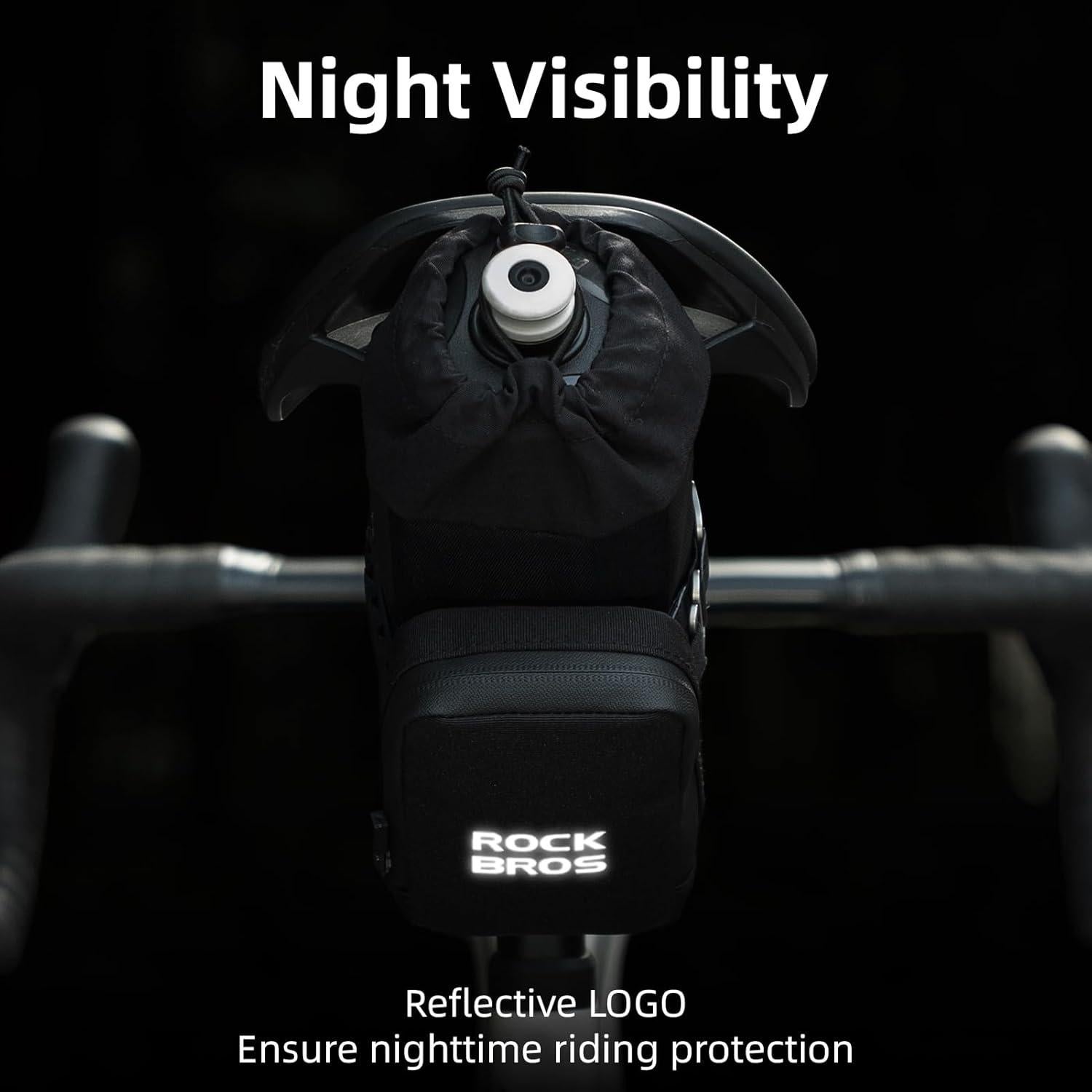 Bolsa de Sillín Rockbros con Porta Botellas 0.7L y Mini Mochila 0.3L