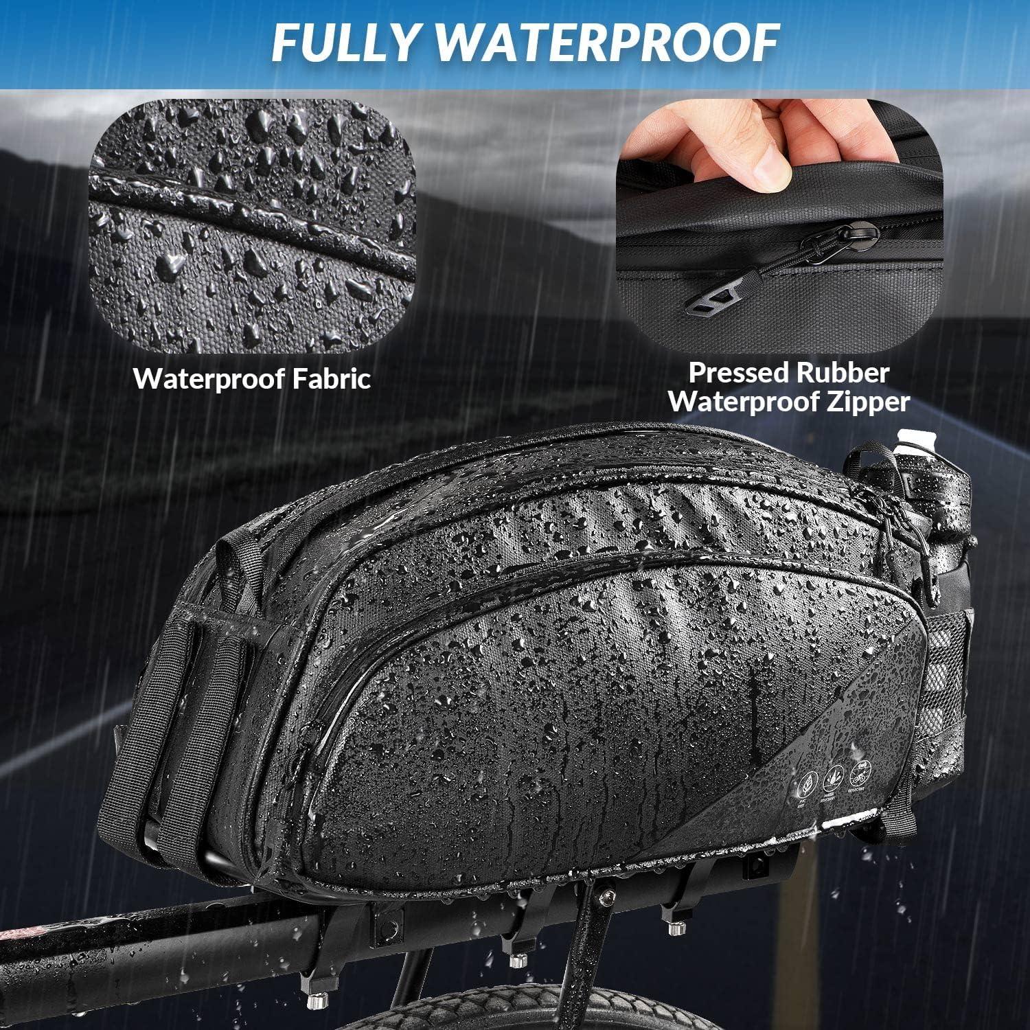 Bolsa de Soporte Trasero WOTOW 12L Impermeable para Bicicleta