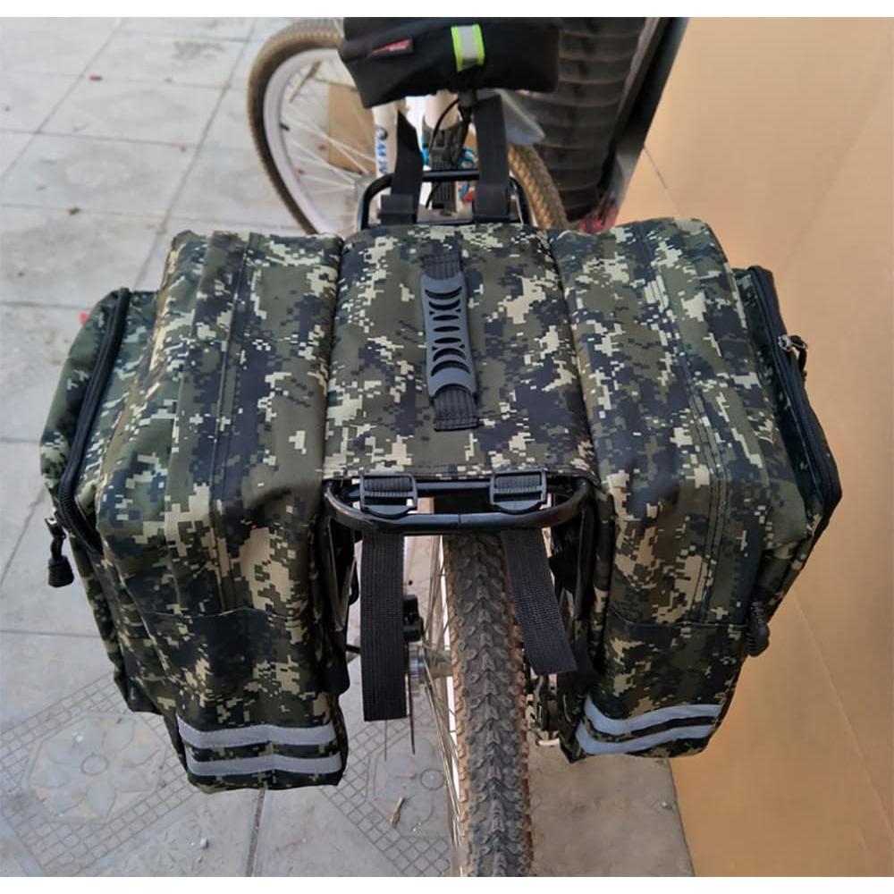 Bolsa Pannier de Bicicleta IDOEASE Camo Verde Impermeable