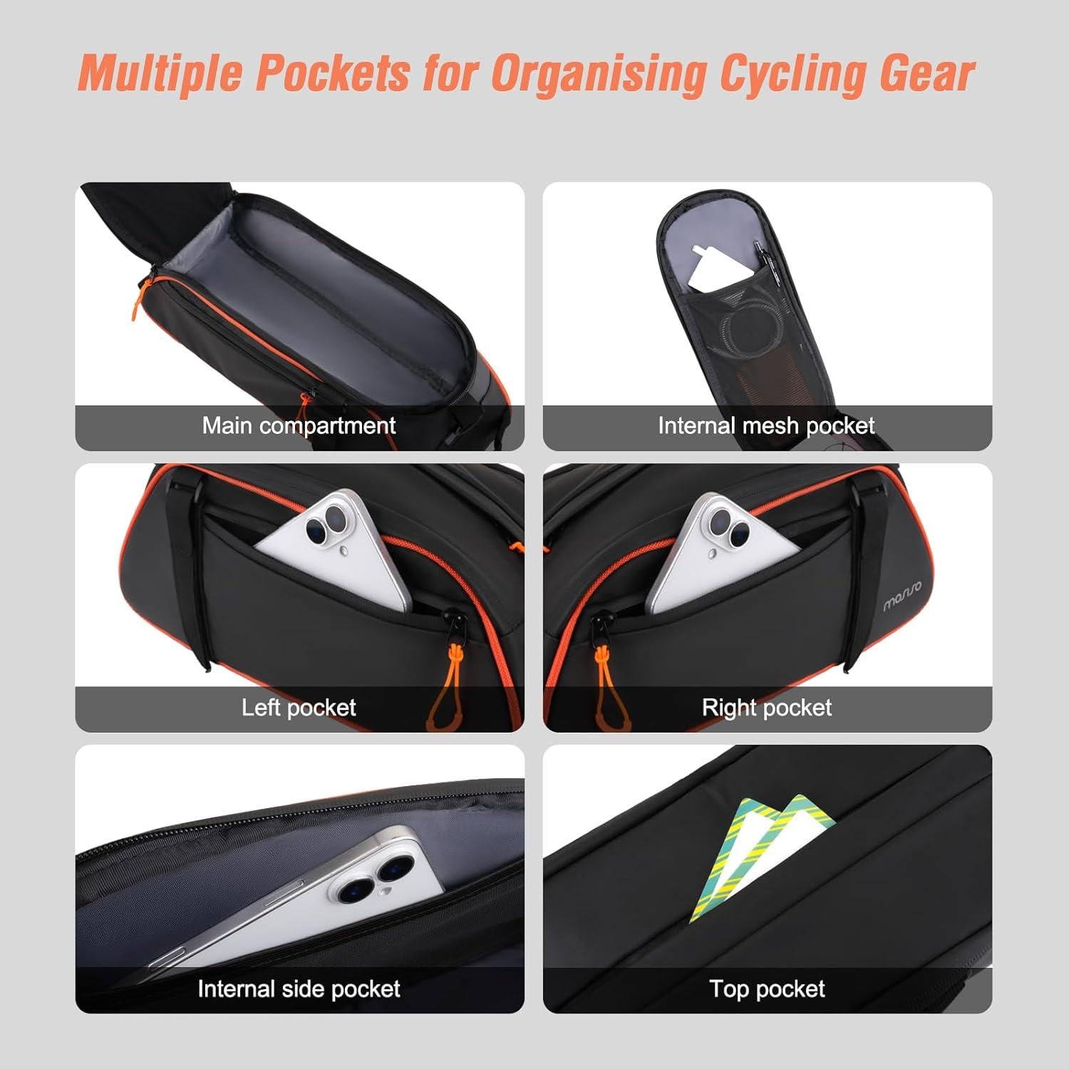 Bolsa para Portabicicletas MOSISO 8L Impermeable Negra