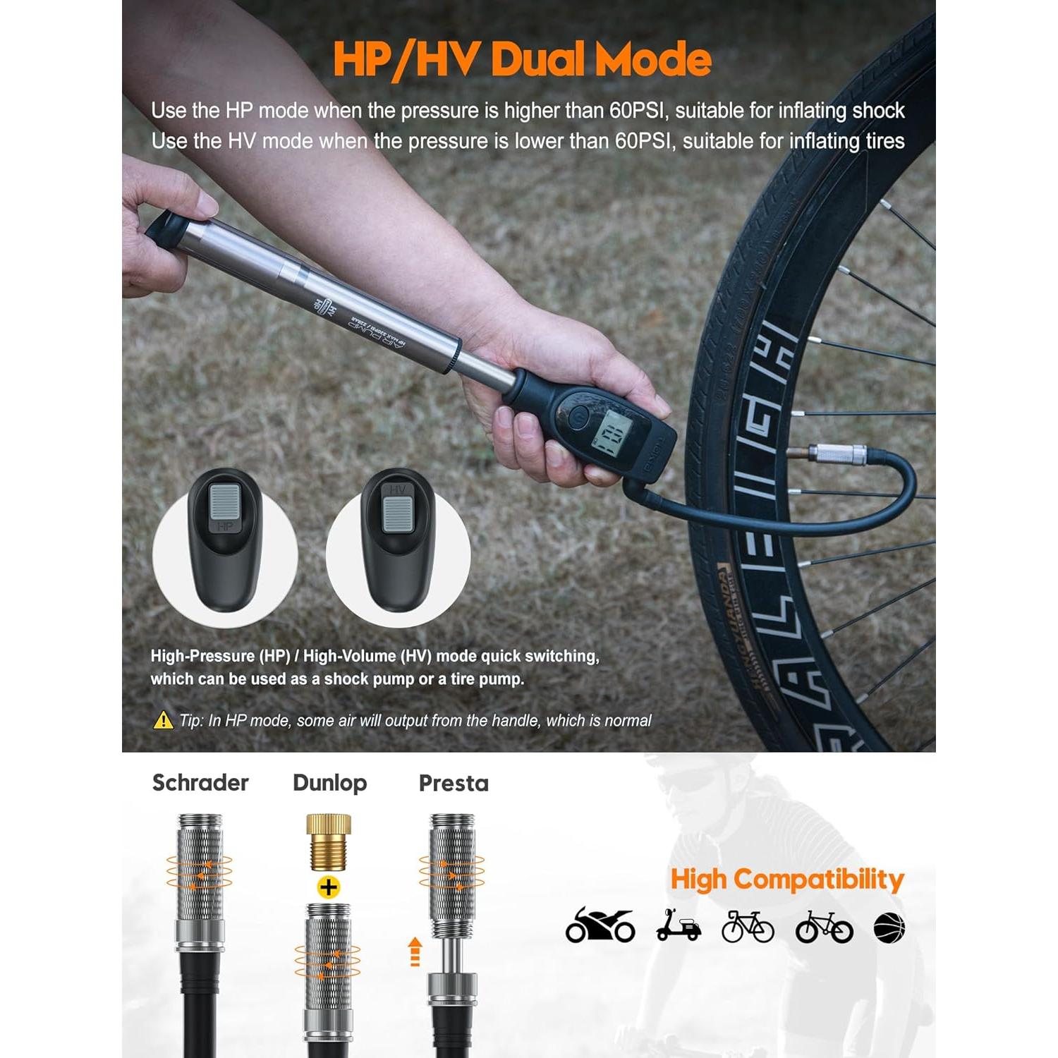 Bomba de Choque Tiakia DPG-0302 con Manómetro Digital 320PSI