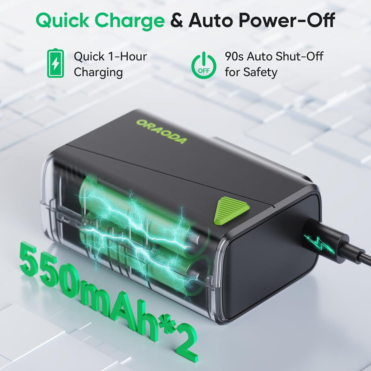 Inflador de Neumáticos ORAODA M7 Portátil 150PSI con Luz LED