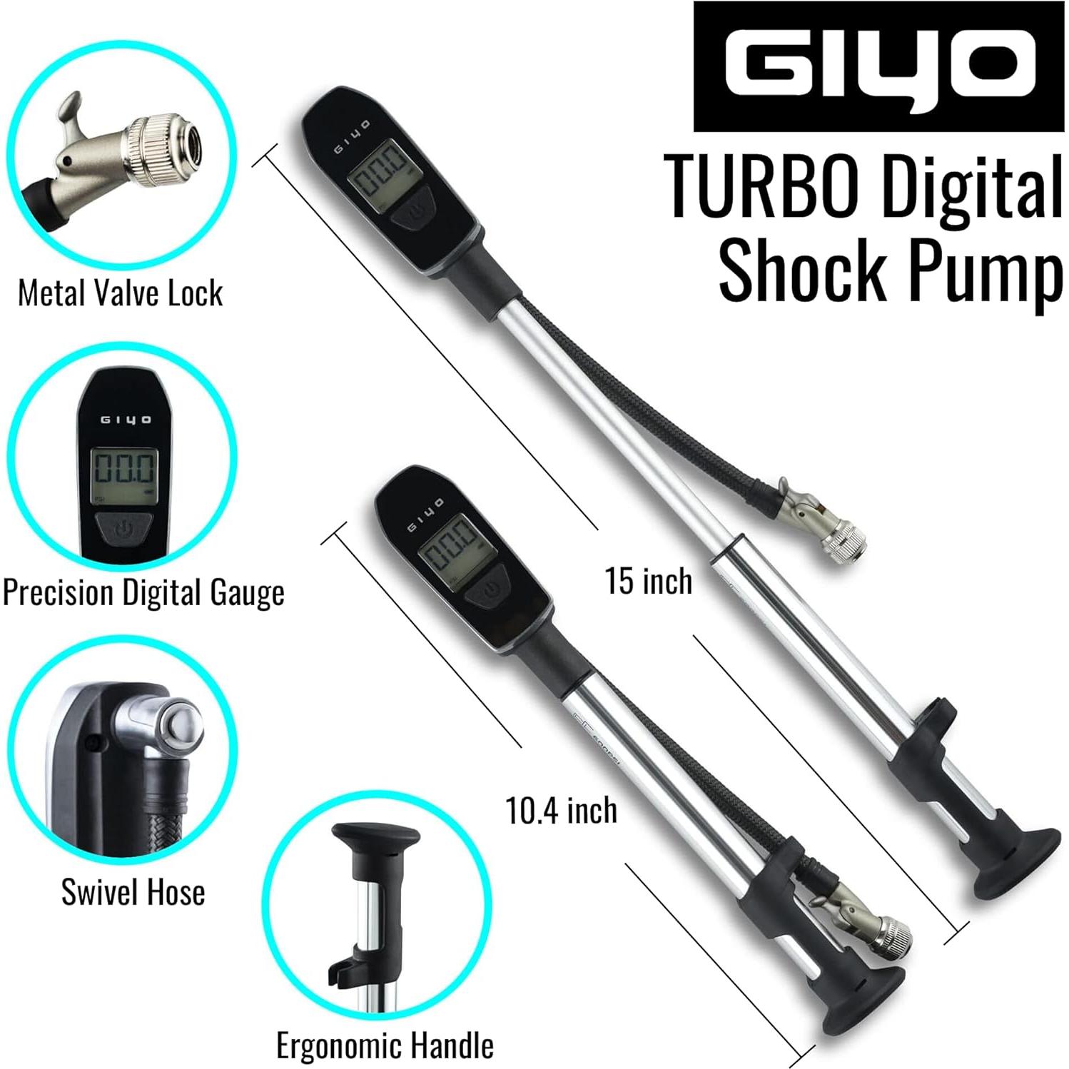 Bomba de Choque Digital GIYO GS-52L 600 PSI Aluminio Ergonómica