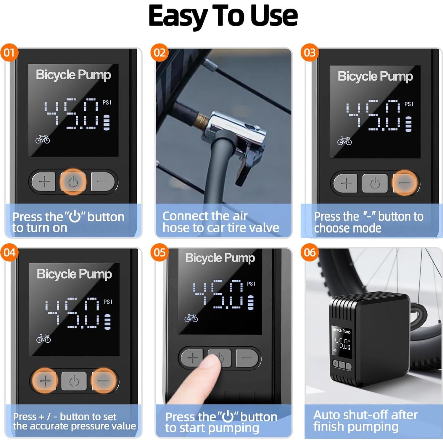 Bomba de Aire Eléctrica Eleventree 150 PSI con Manómetro y Luz