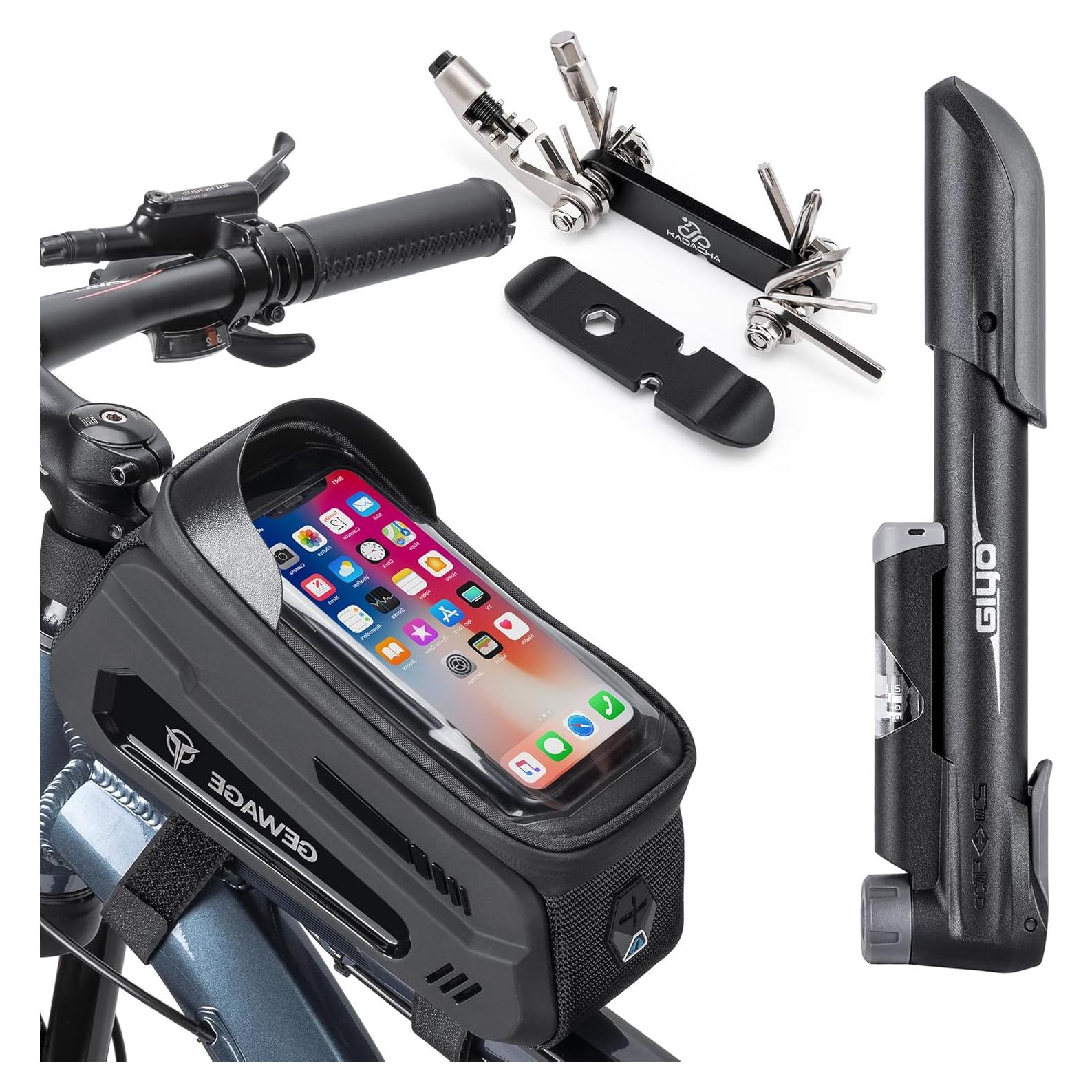 GEWAGE Soporte para Teléfono y Multiherramienta de Bicicleta