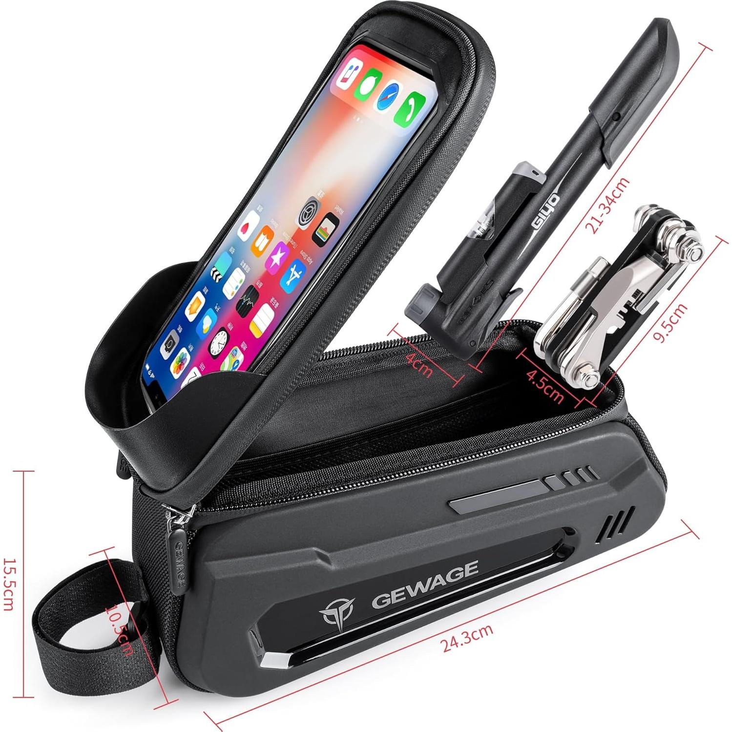 GEWAGE Soporte para Teléfono y Multiherramienta de Bicicleta