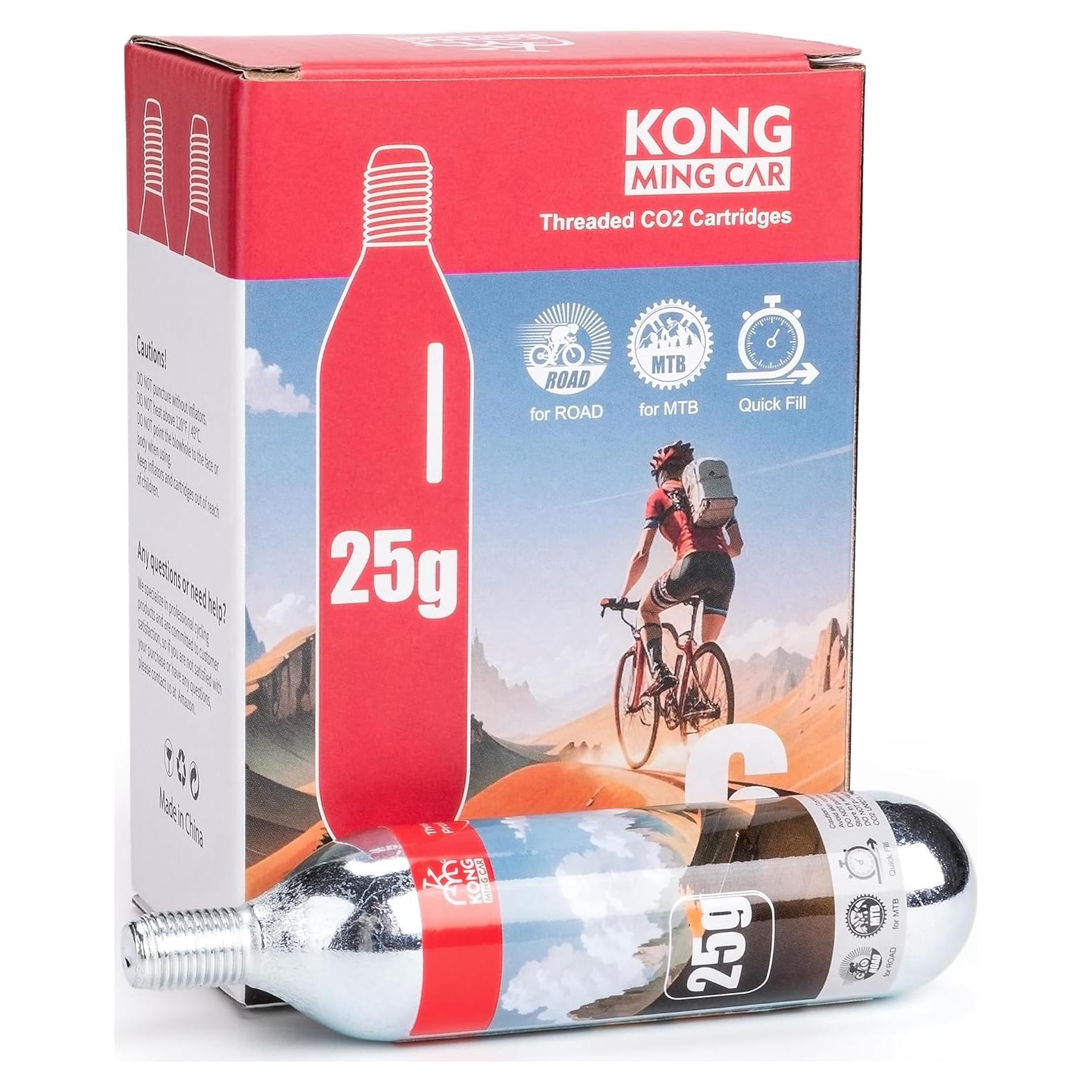 Cartuchos de CO2 KONG MING CAR 25g - Paquete de 6 unidades