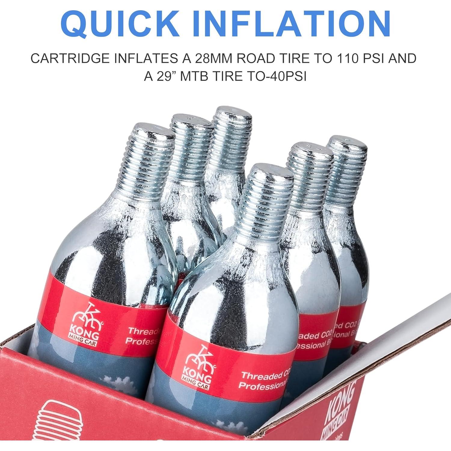 Cartuchos de CO2 KONG MING CAR 25g - Paquete de 6 unidades