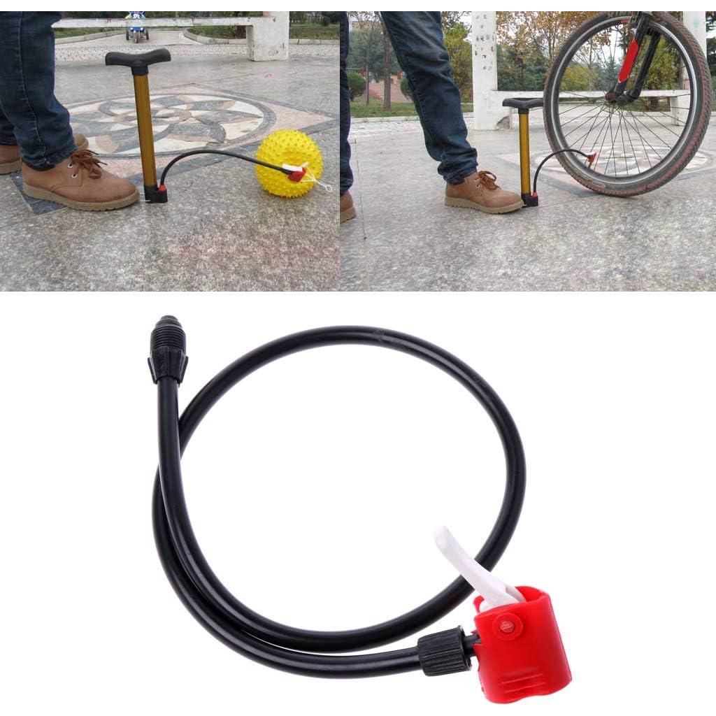 Bomba de Aire Portátil HEYZQ para Bicicleta 67cm Negra y Roja