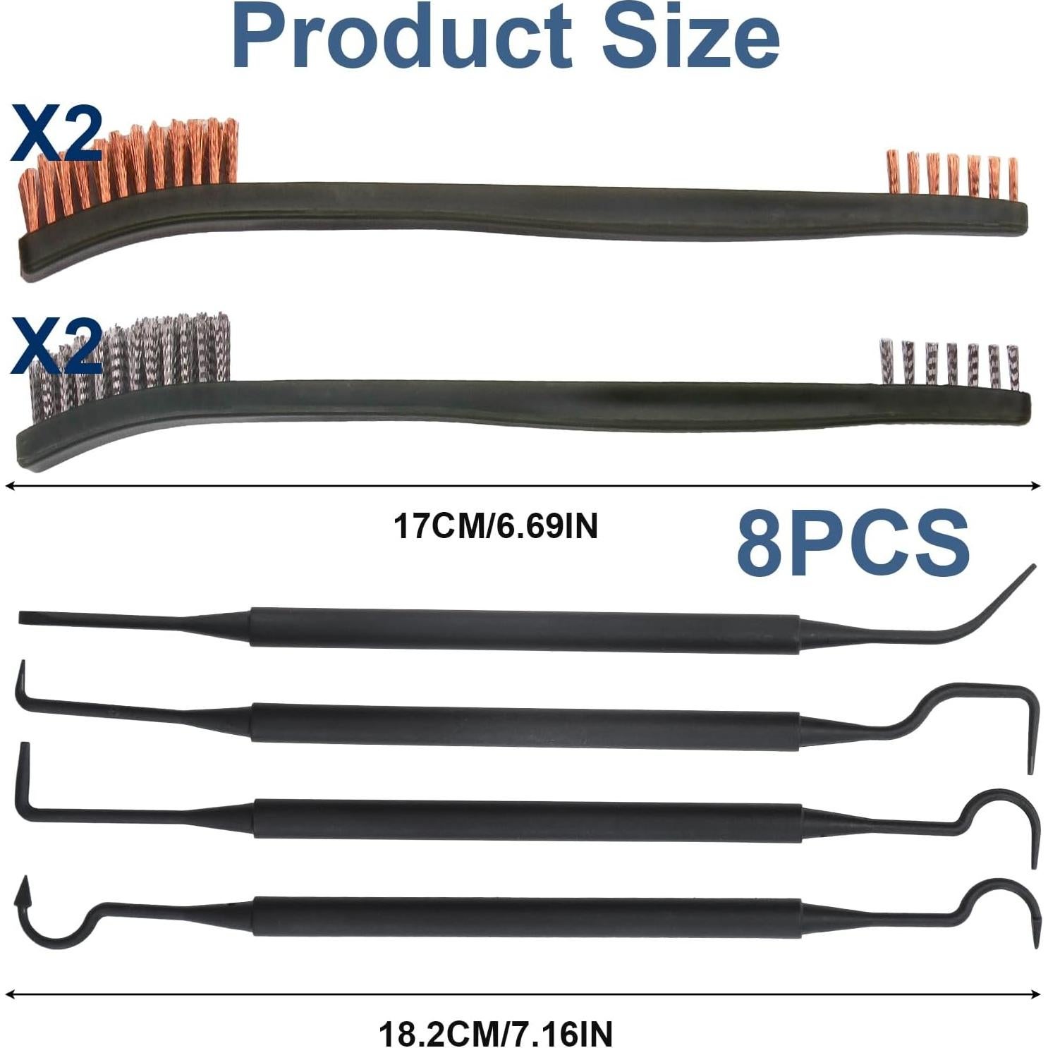 Kit de Limpieza de Carburador Yenblow - 3 Cepillos y 4 Picas