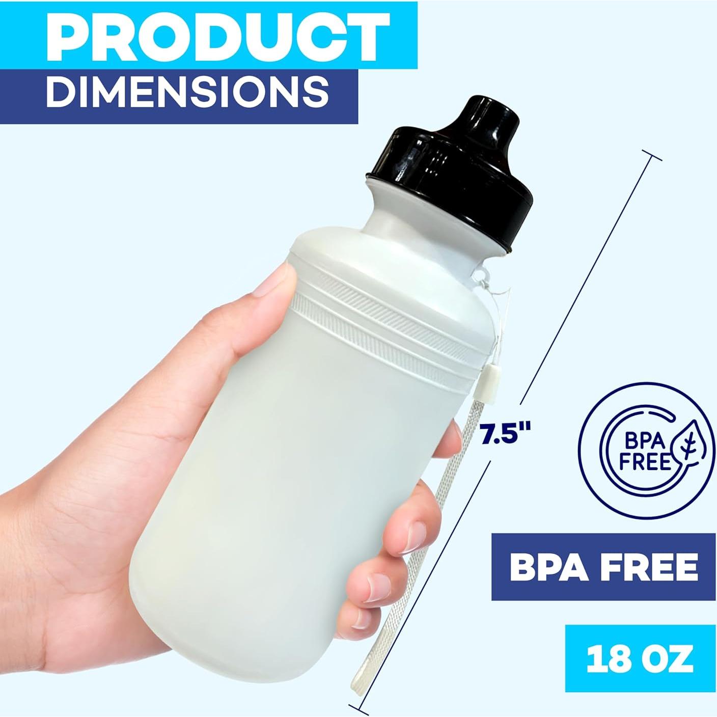 Botellas de Agua Deportivas 4E's Novelty 532 ml Paquete de 12